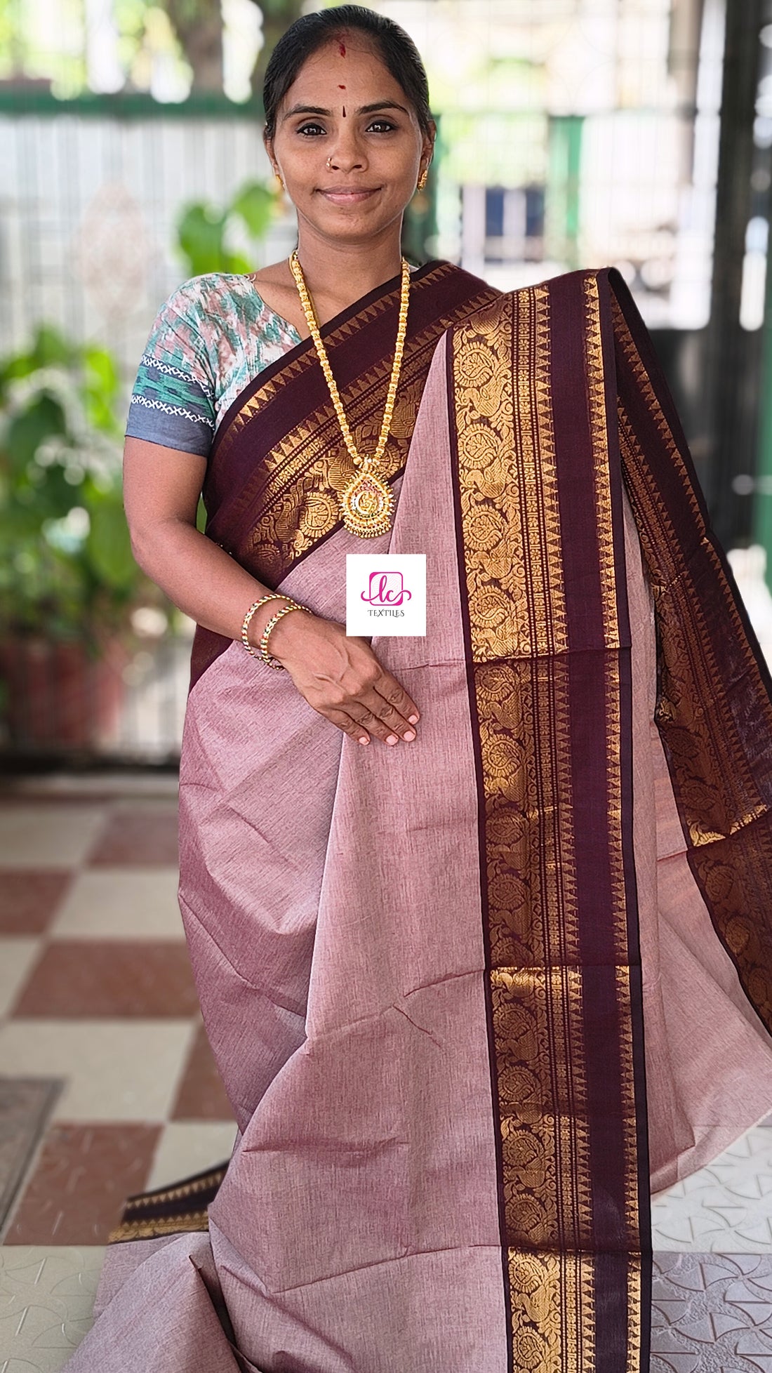 Kanchi Cotton - All Day Fusion -Pastal maroon- KCAF85