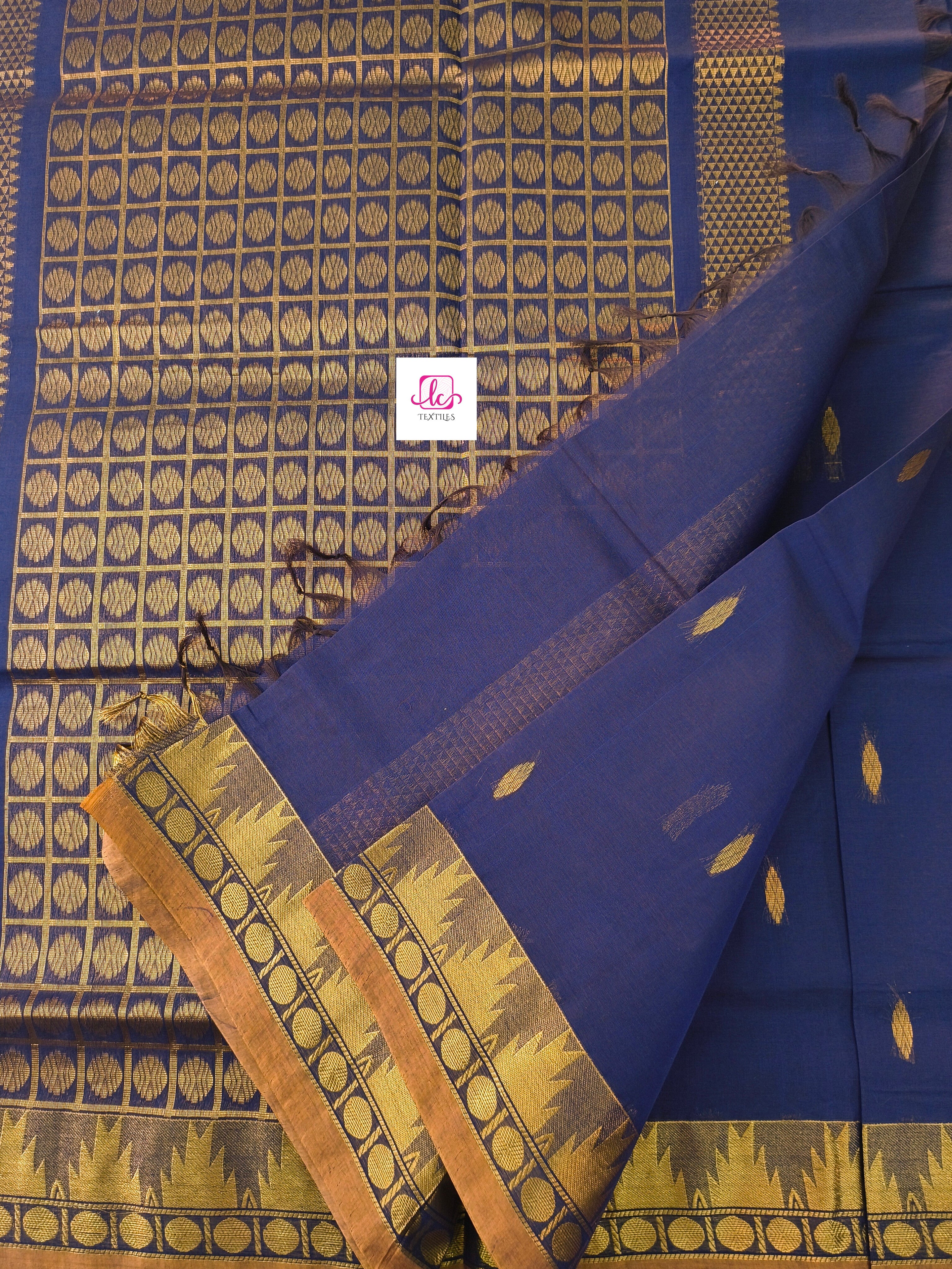Kanchi Cotton Festival Fusion Pepsi blue