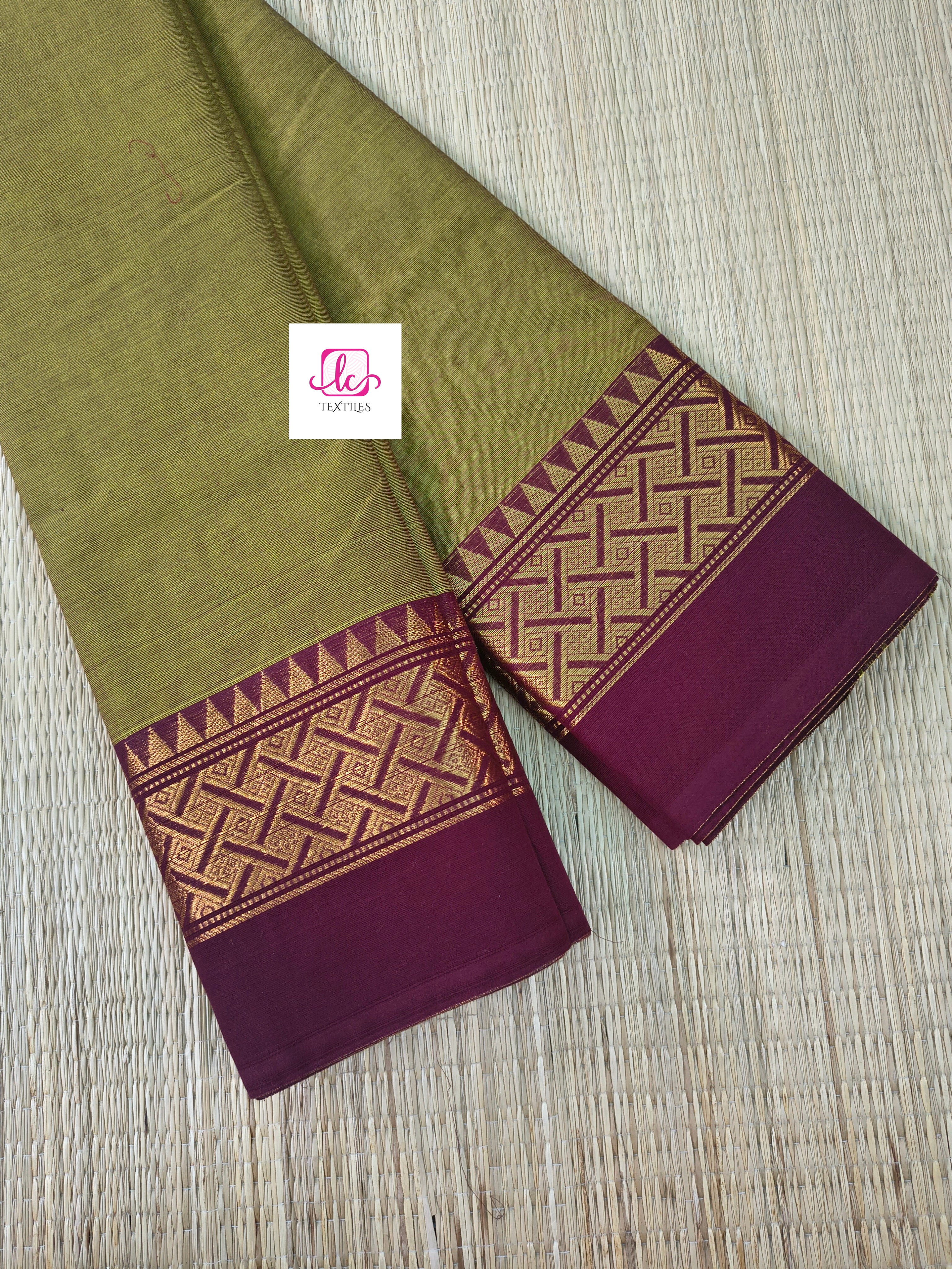 Kanchi Cotton All Day Fusion yellow mixed maroon dual tone