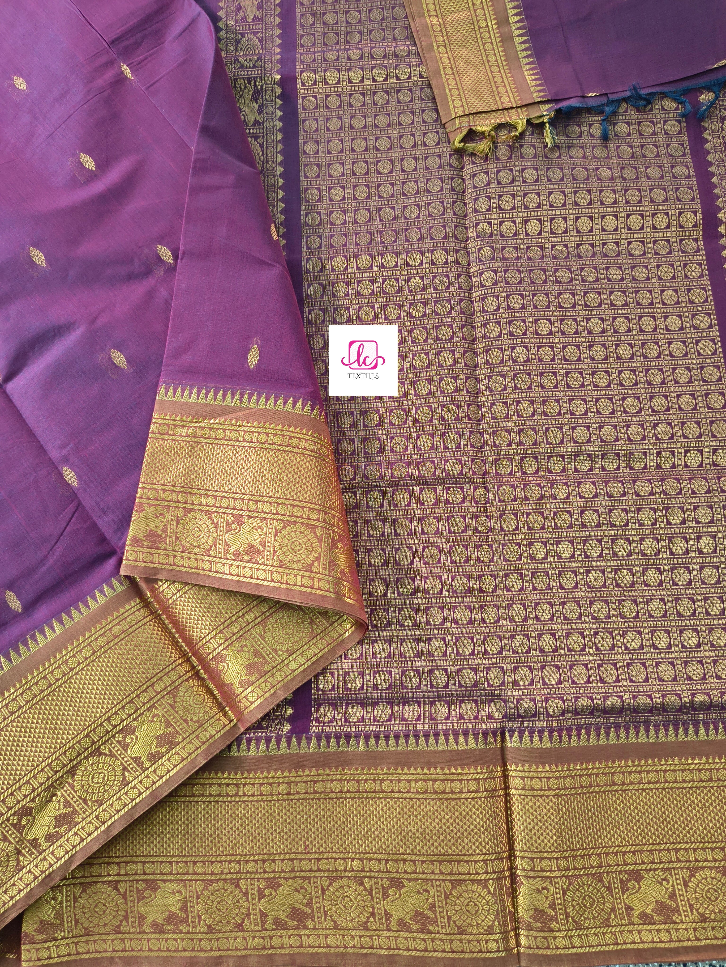 Kanchi Cotton Festival Fusion Deep mejantha pink