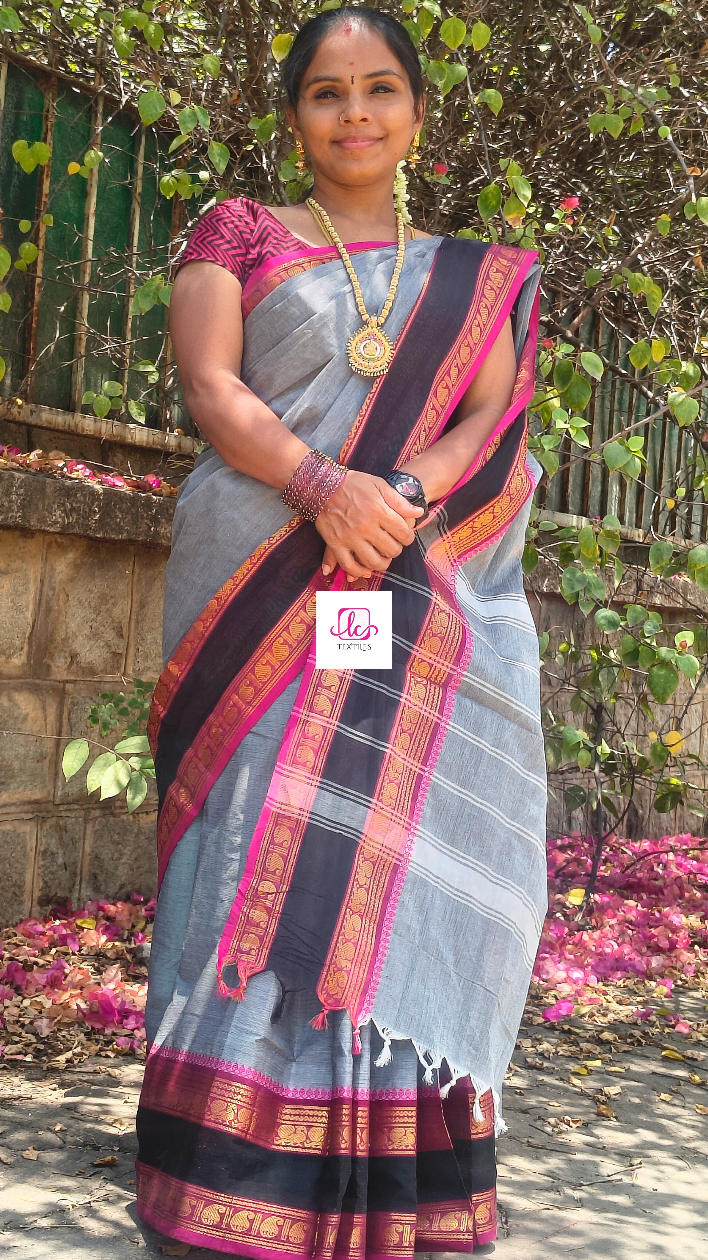 Kanchi Cotton Festival Fusion Grey