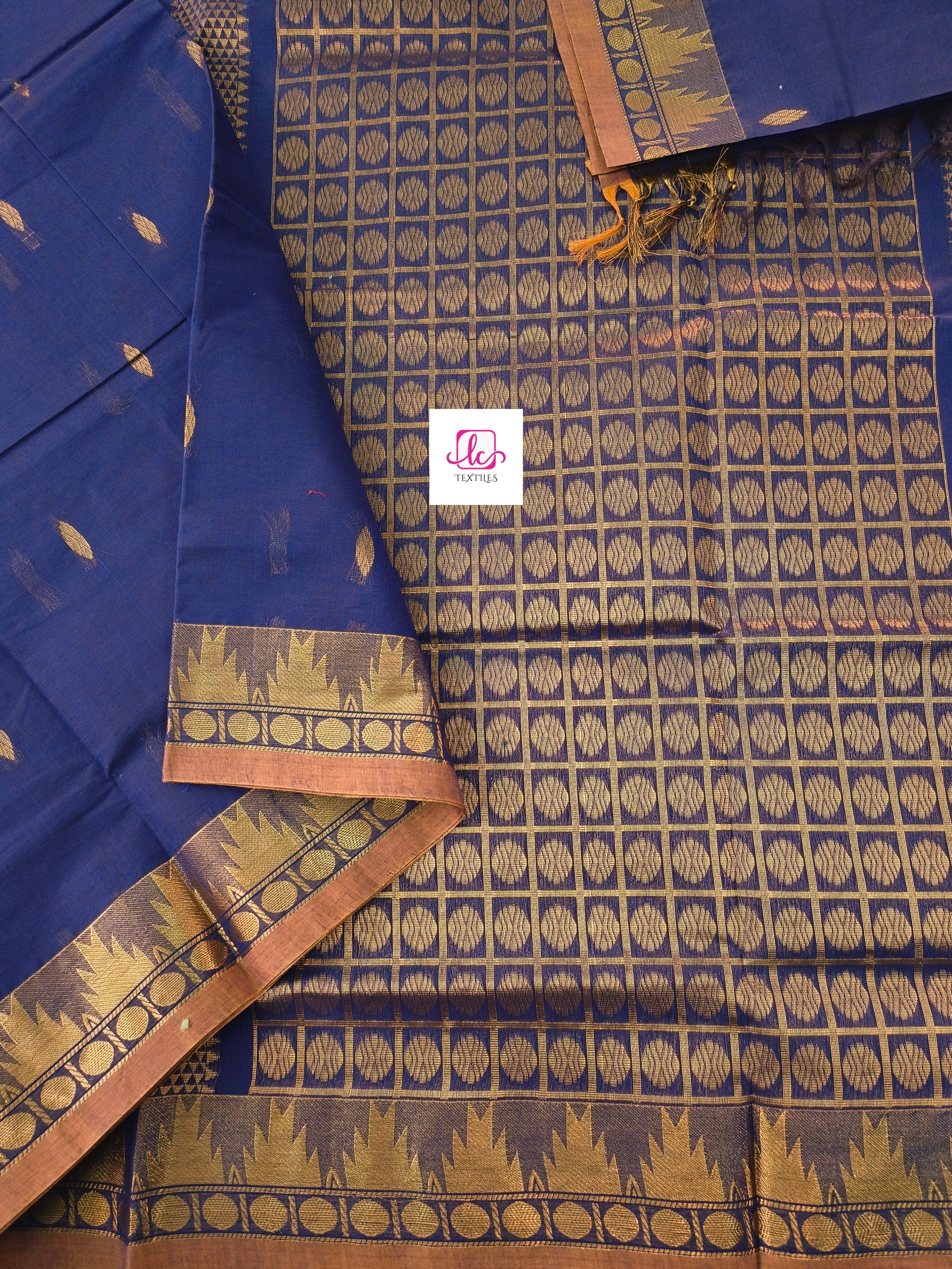 Kanchi Cotton Festival Fusion Pepsi blue