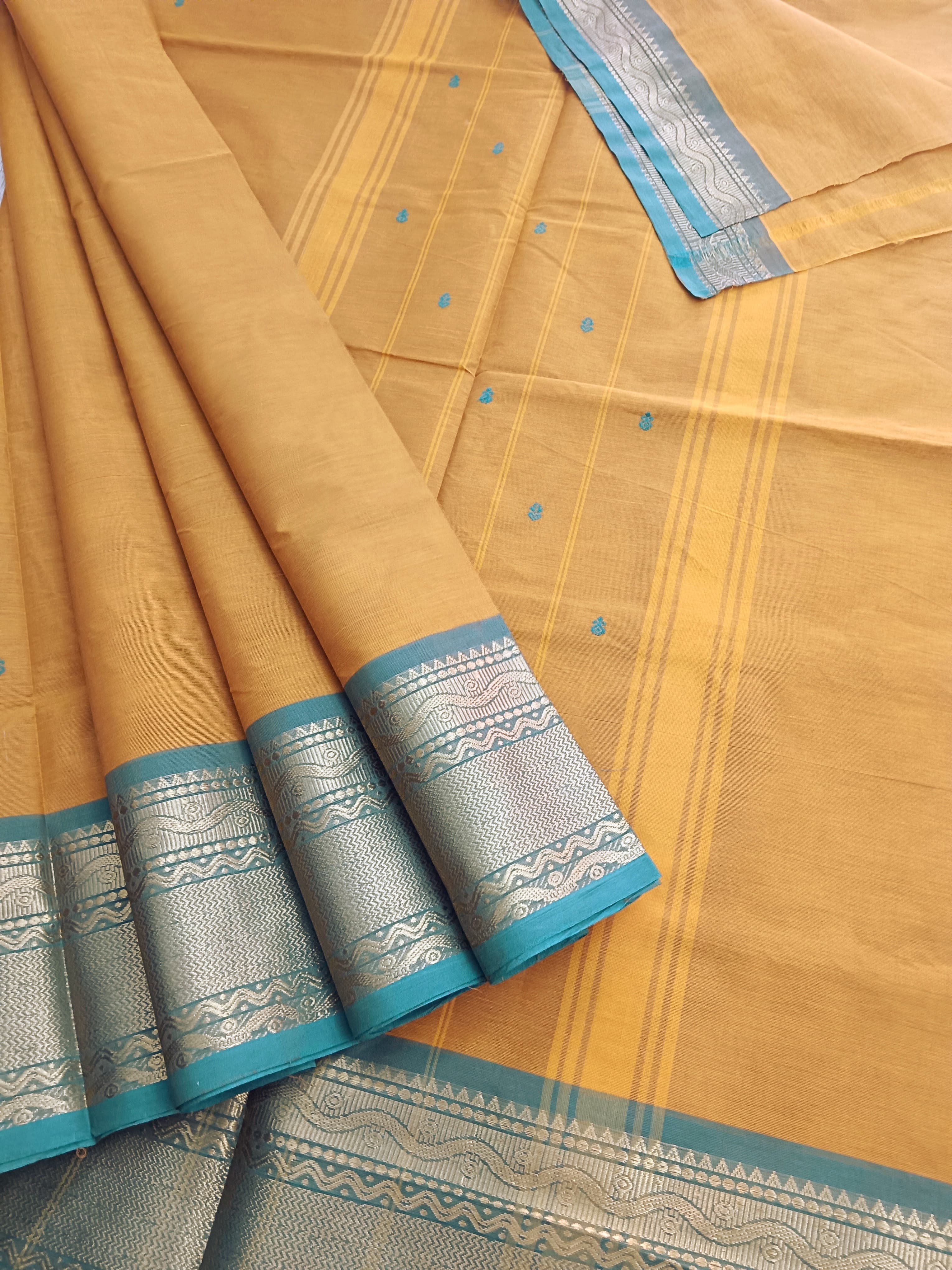 Kanchi Cotton Festival Fusion Yellow