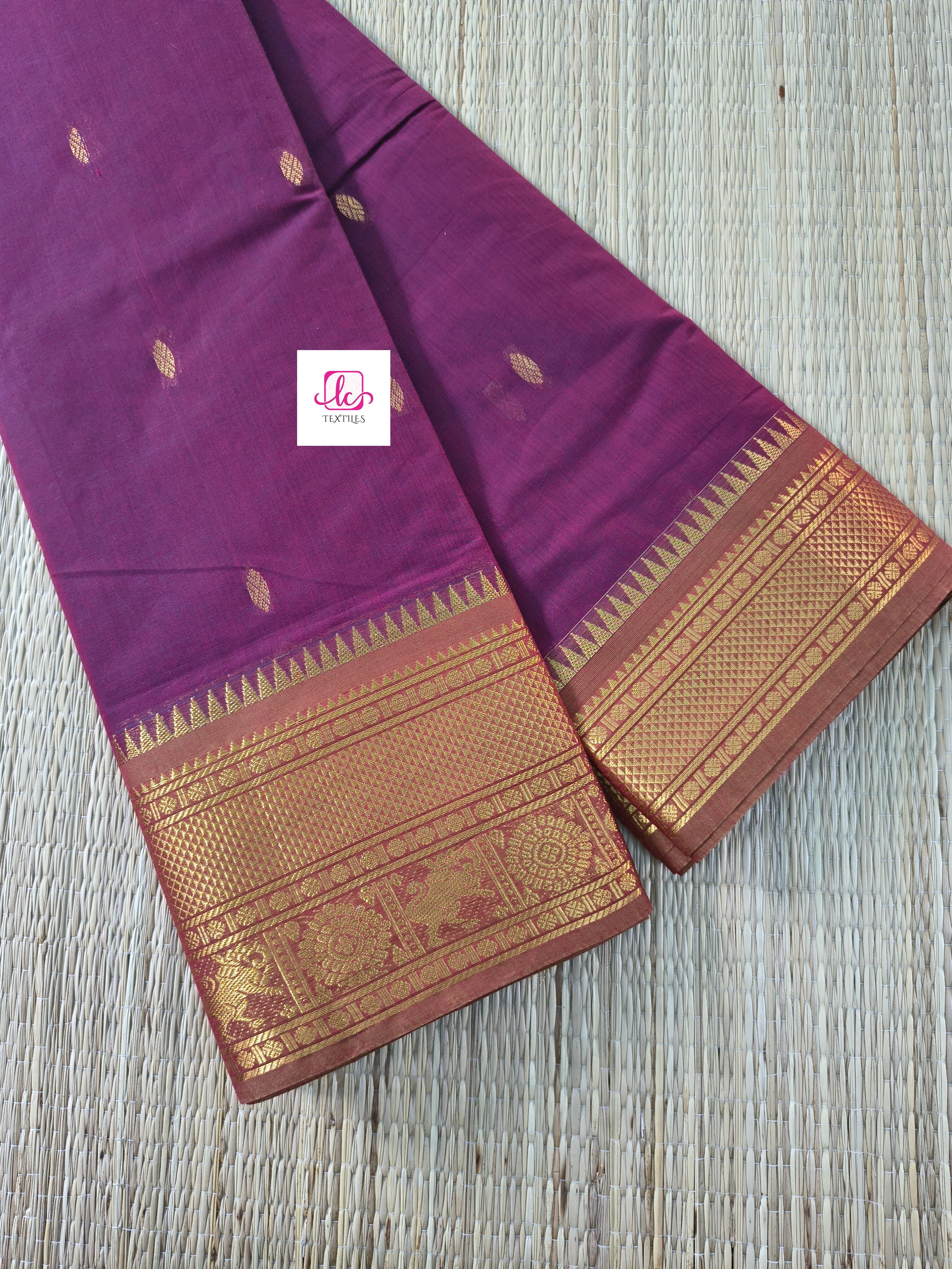 Kanchi Cotton Festival Fusion Deep mejantha pink