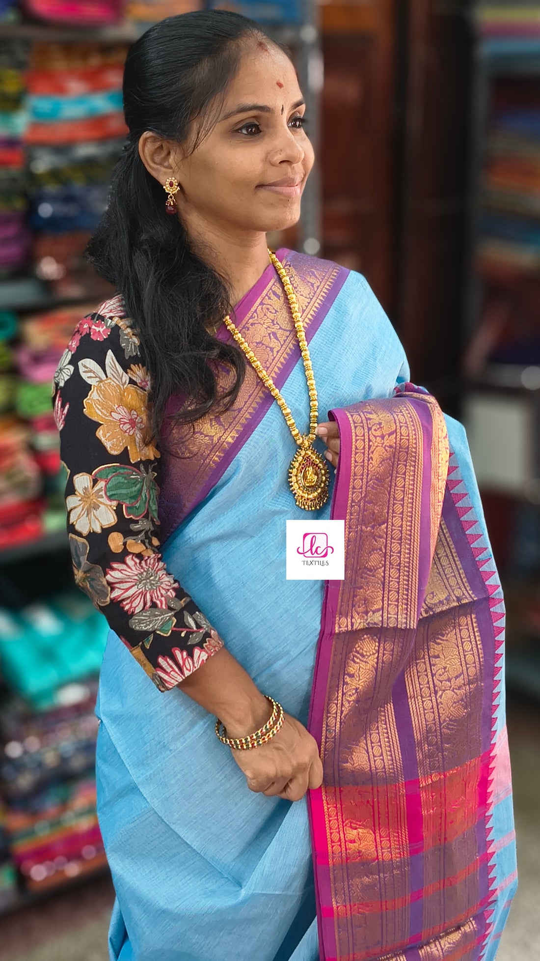 Kanchi Cotton Festival Fusion powder blue