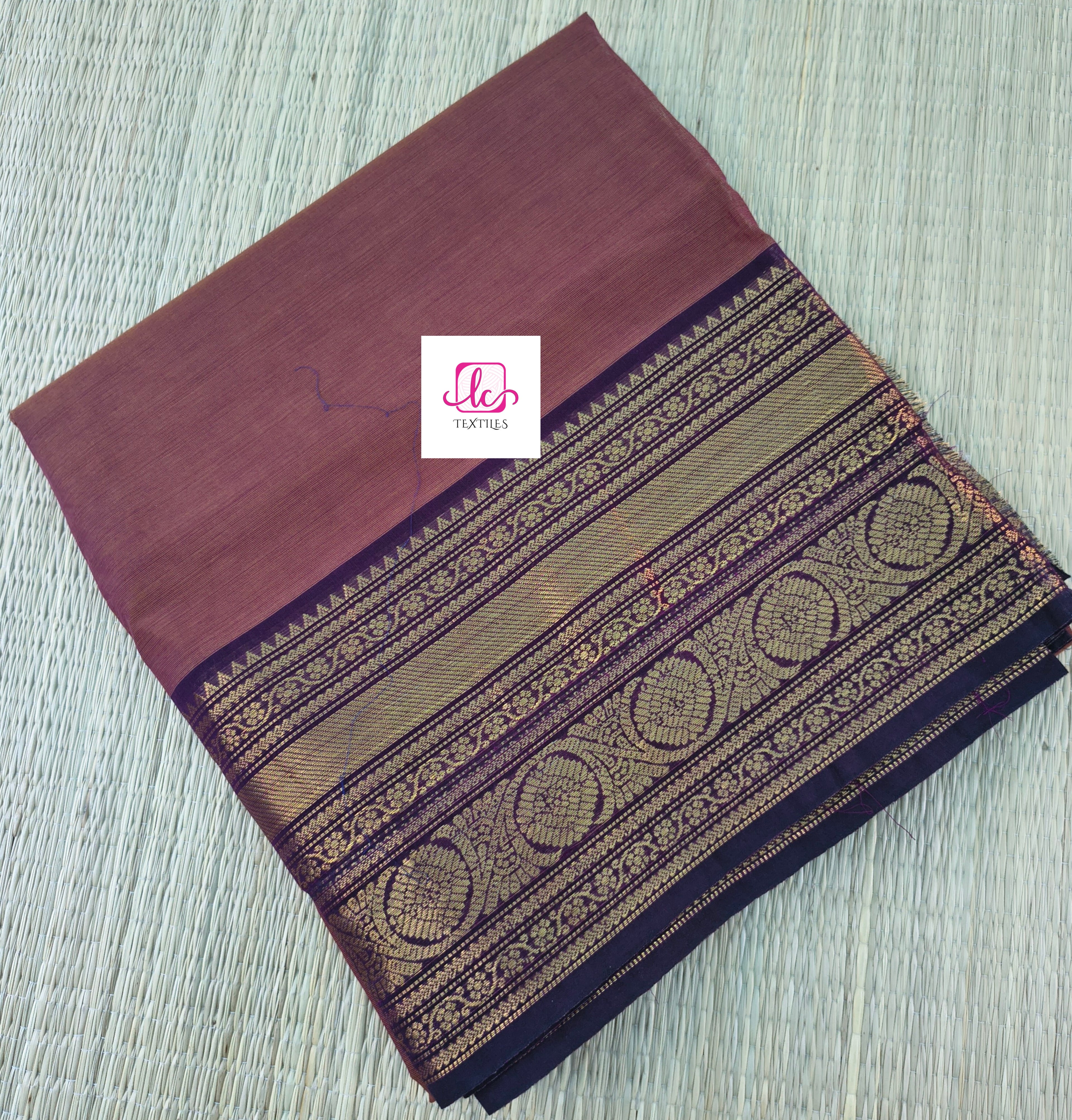 Kanchi Cotton All Day Fusion Khakki mixed maroon dual tone