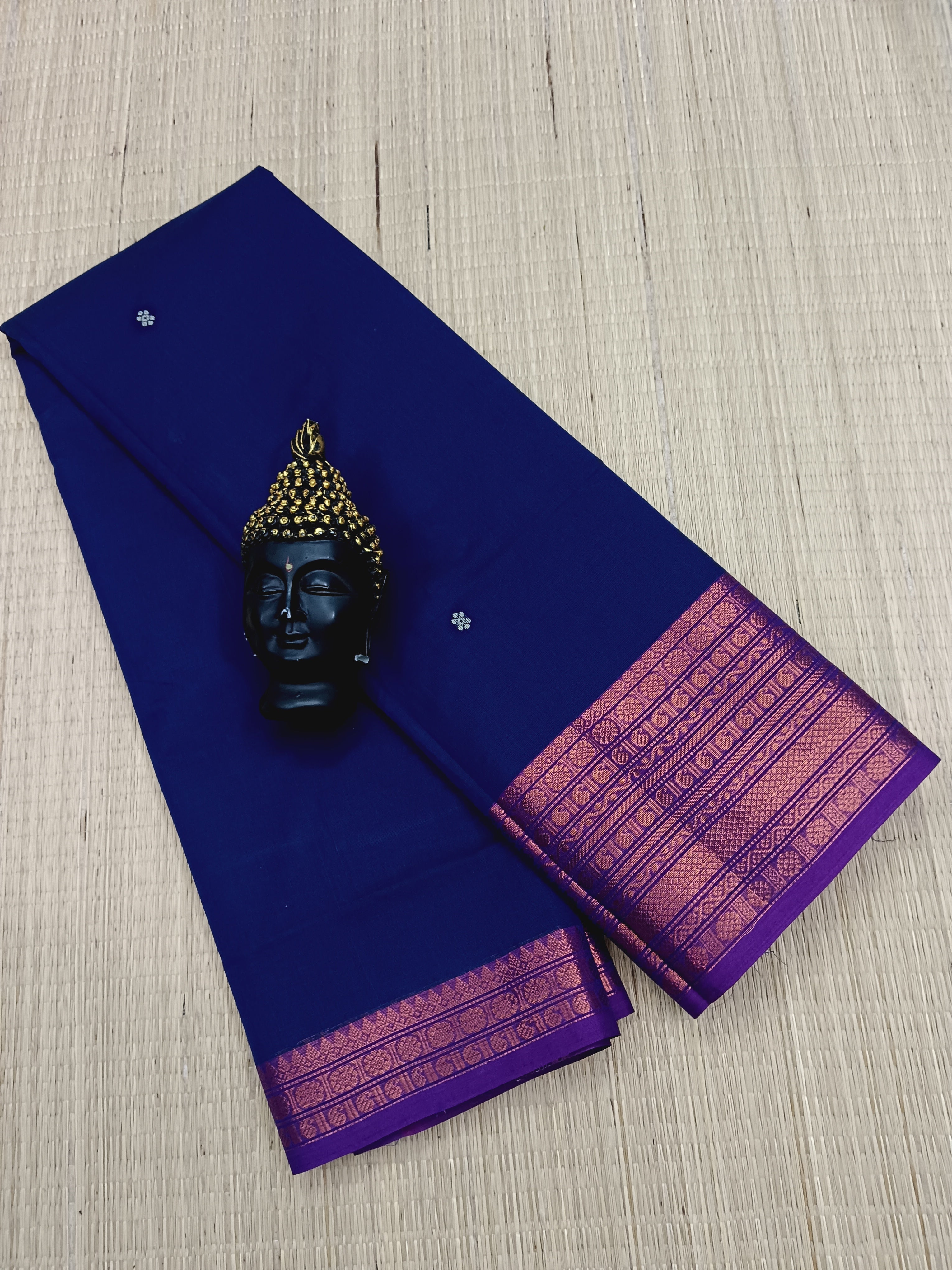 Kanchi Cotton Festival Fusion Royal Blue