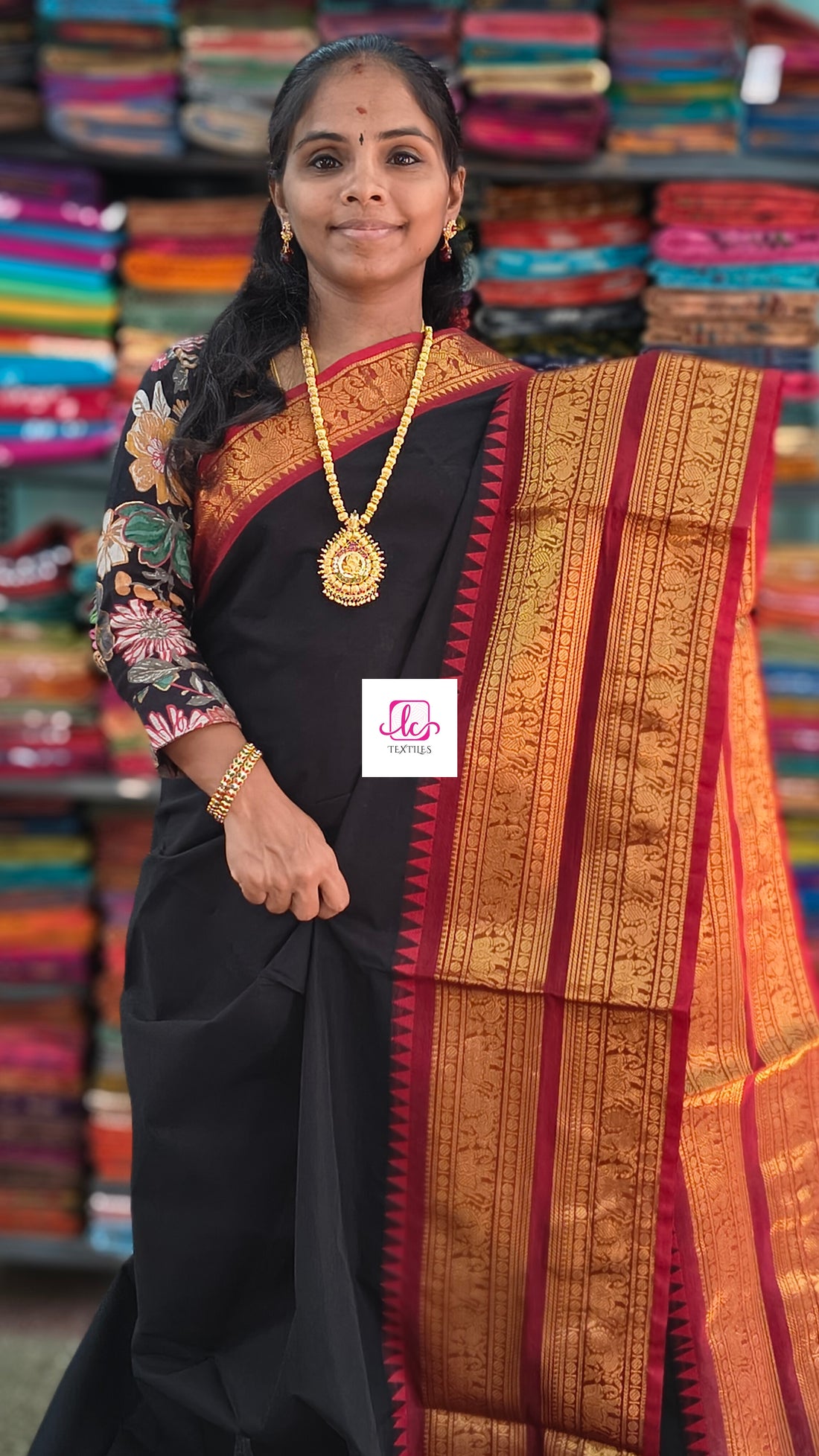 Kanchi Cotton Festival Fusion black