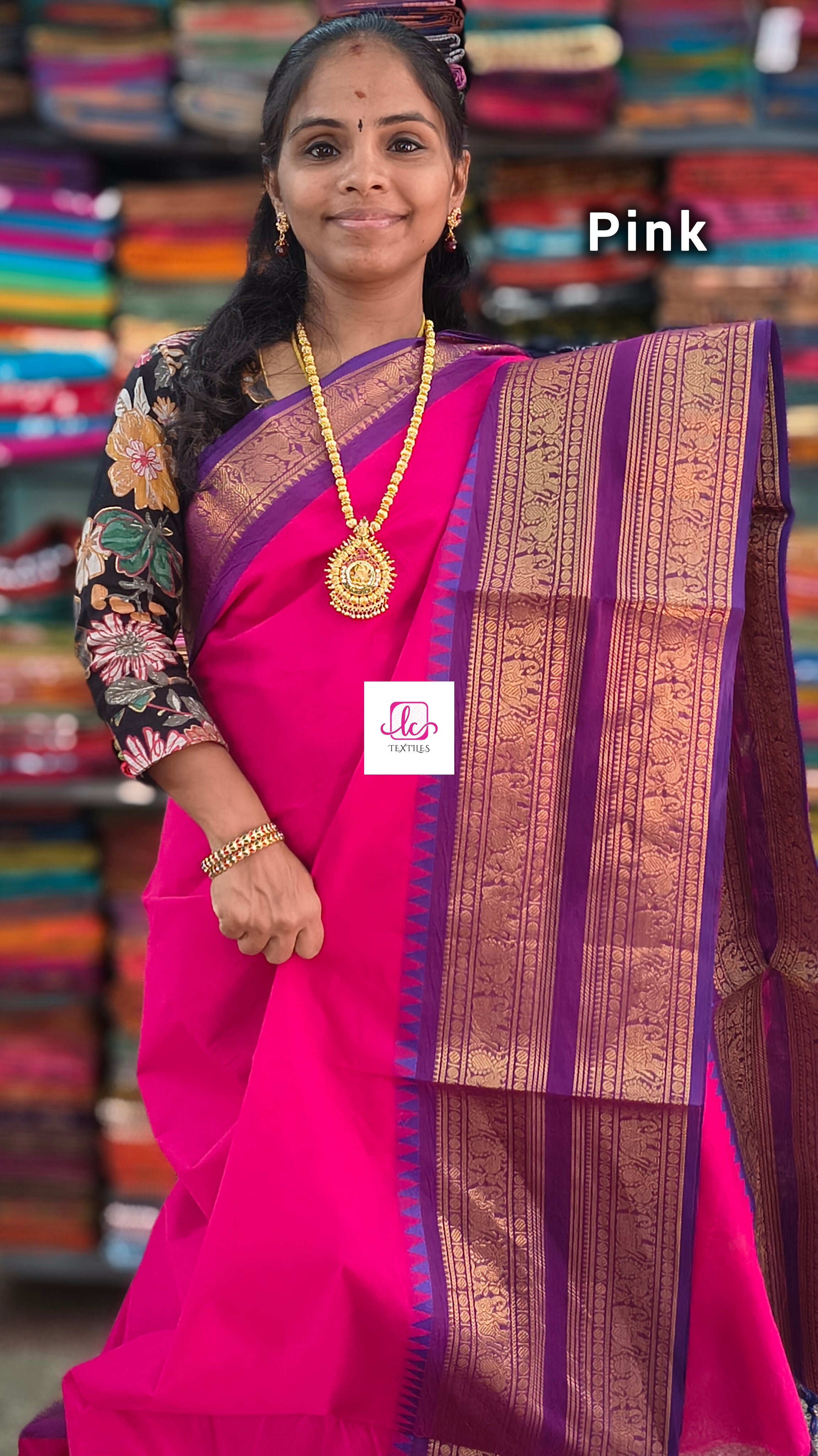 Kanchi Cotton Festival Fusion pink