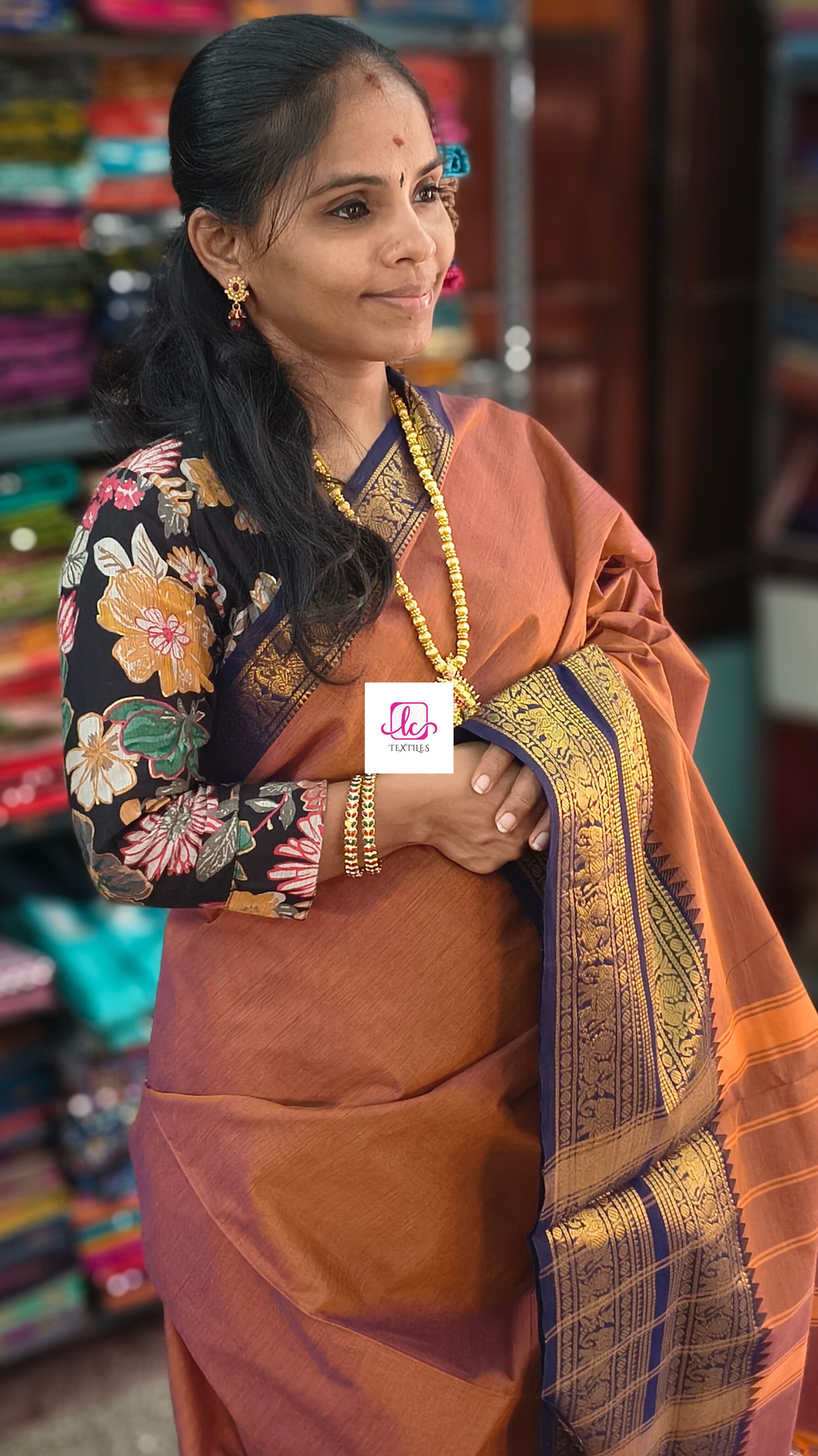 Kanchi Cotton Festival Fusion copper brown