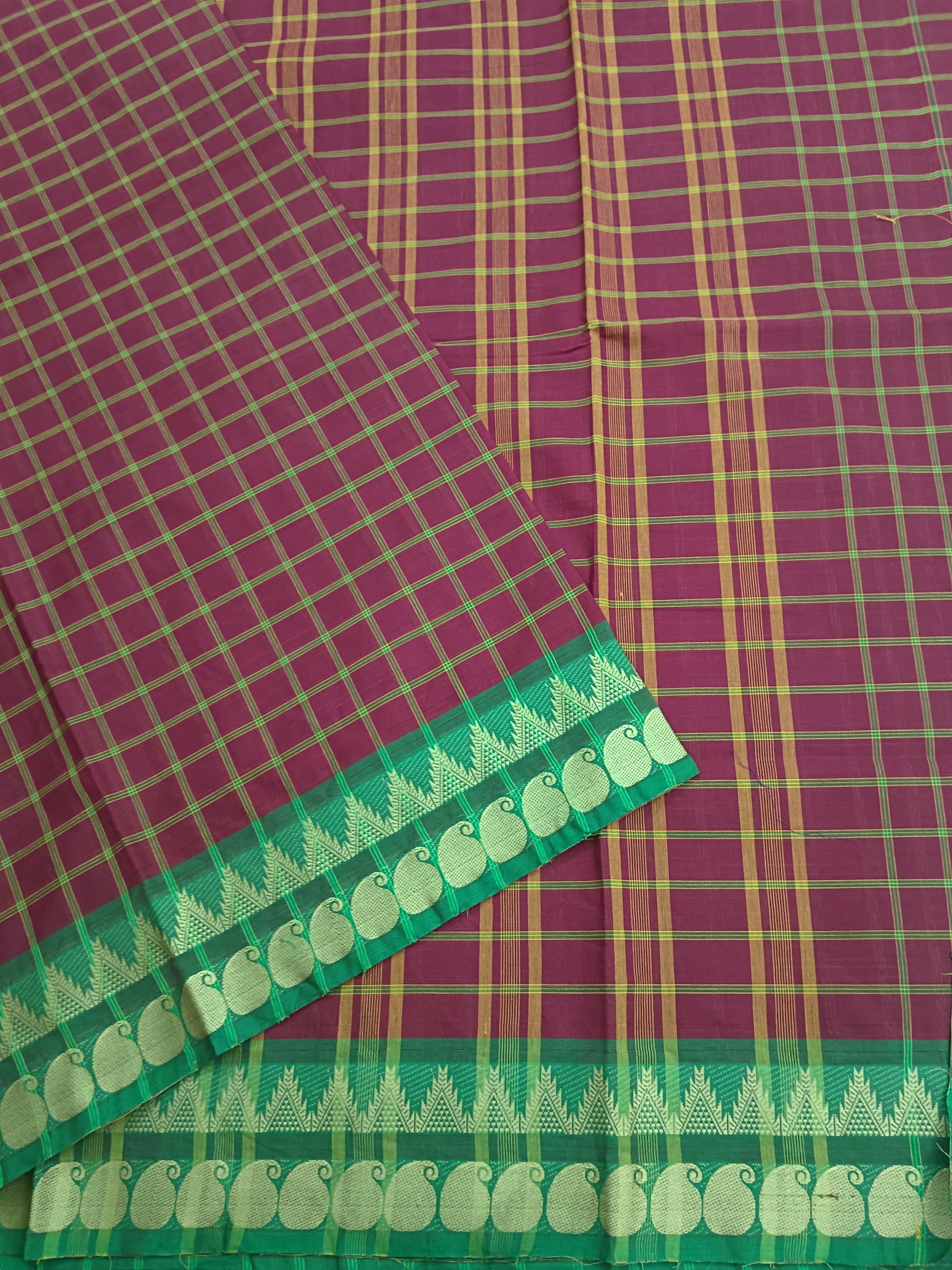 Kandangi Checks Maroonish Red