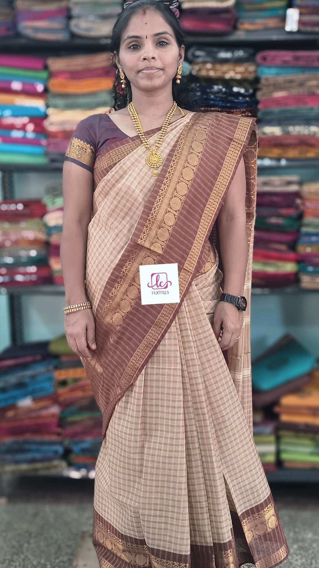 Kandangi Checks -soft beige- KC102