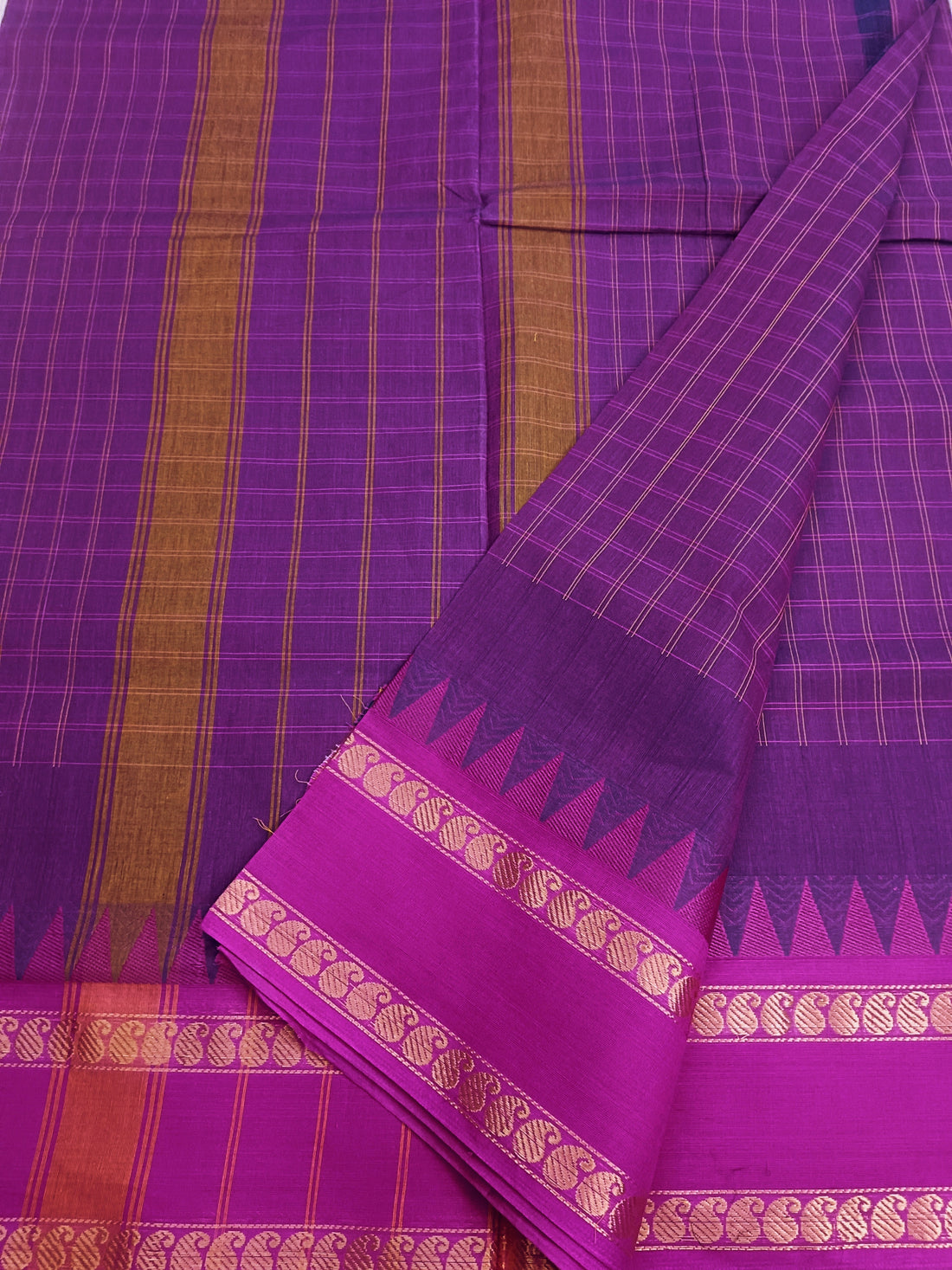 Kandangi Korvai Checks Purple