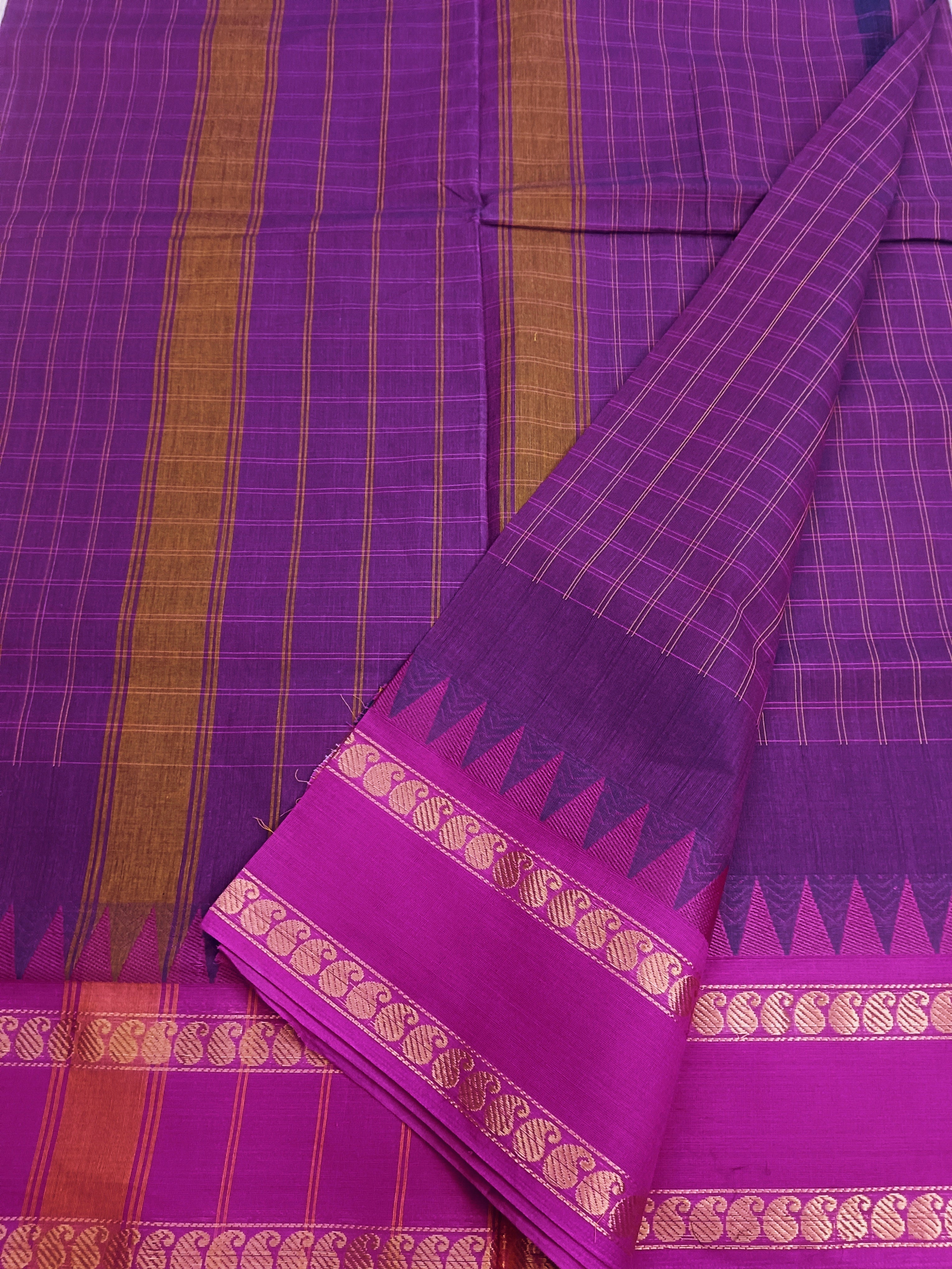 Kandangi Korvai Checks Purple