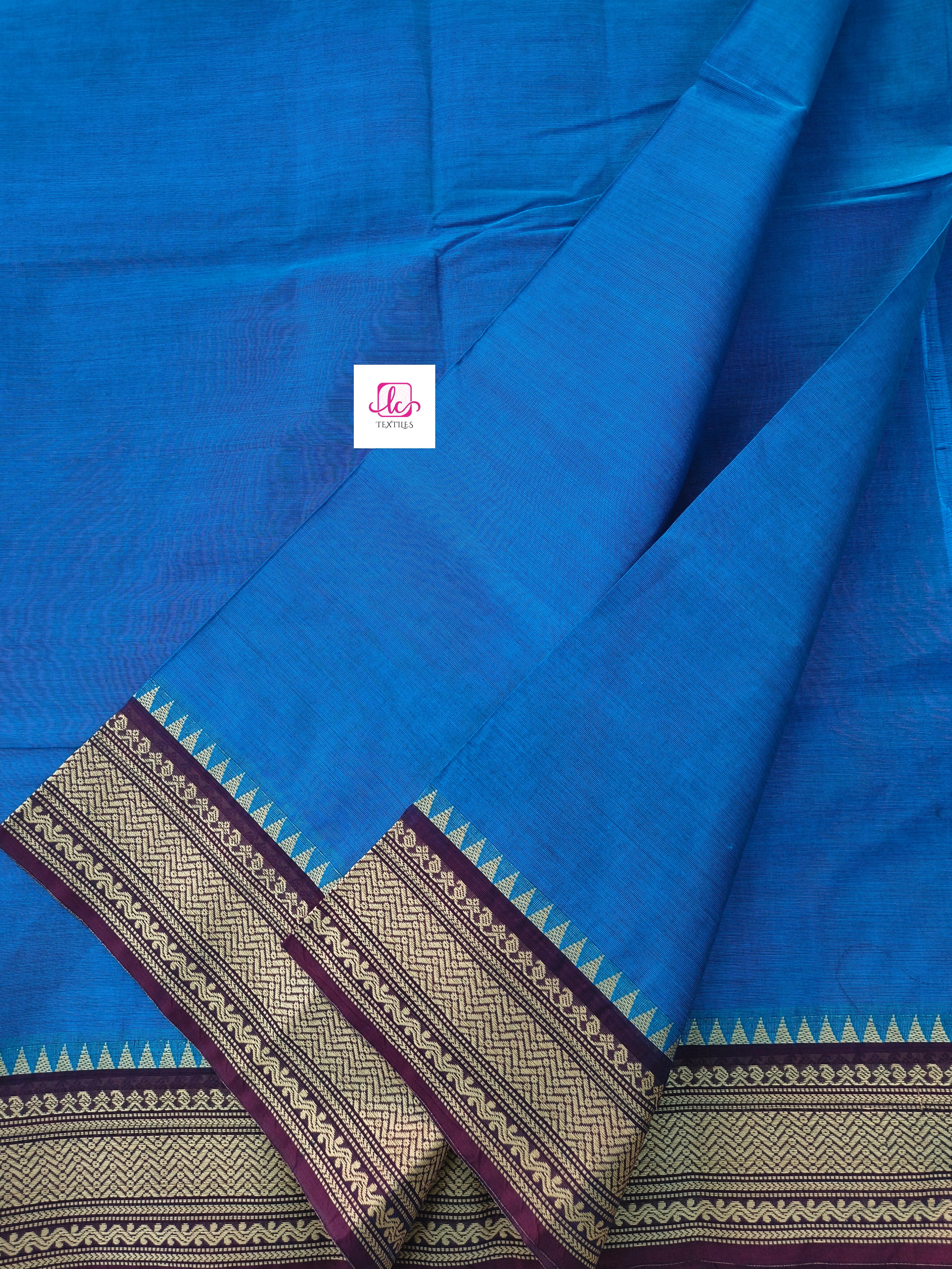 Madisar chettinad cotton Dark sky blue