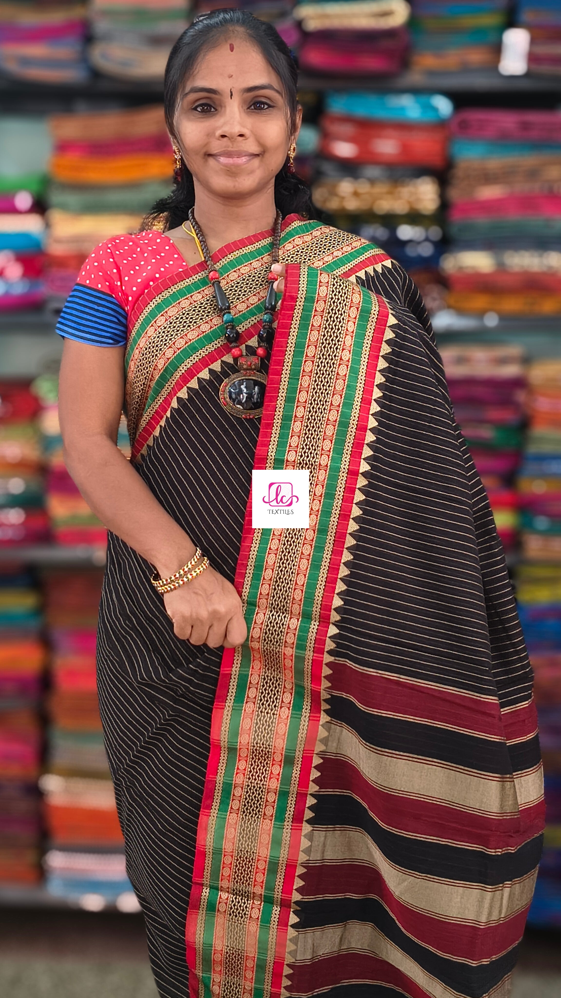 Narayanapet cotton stripes Black