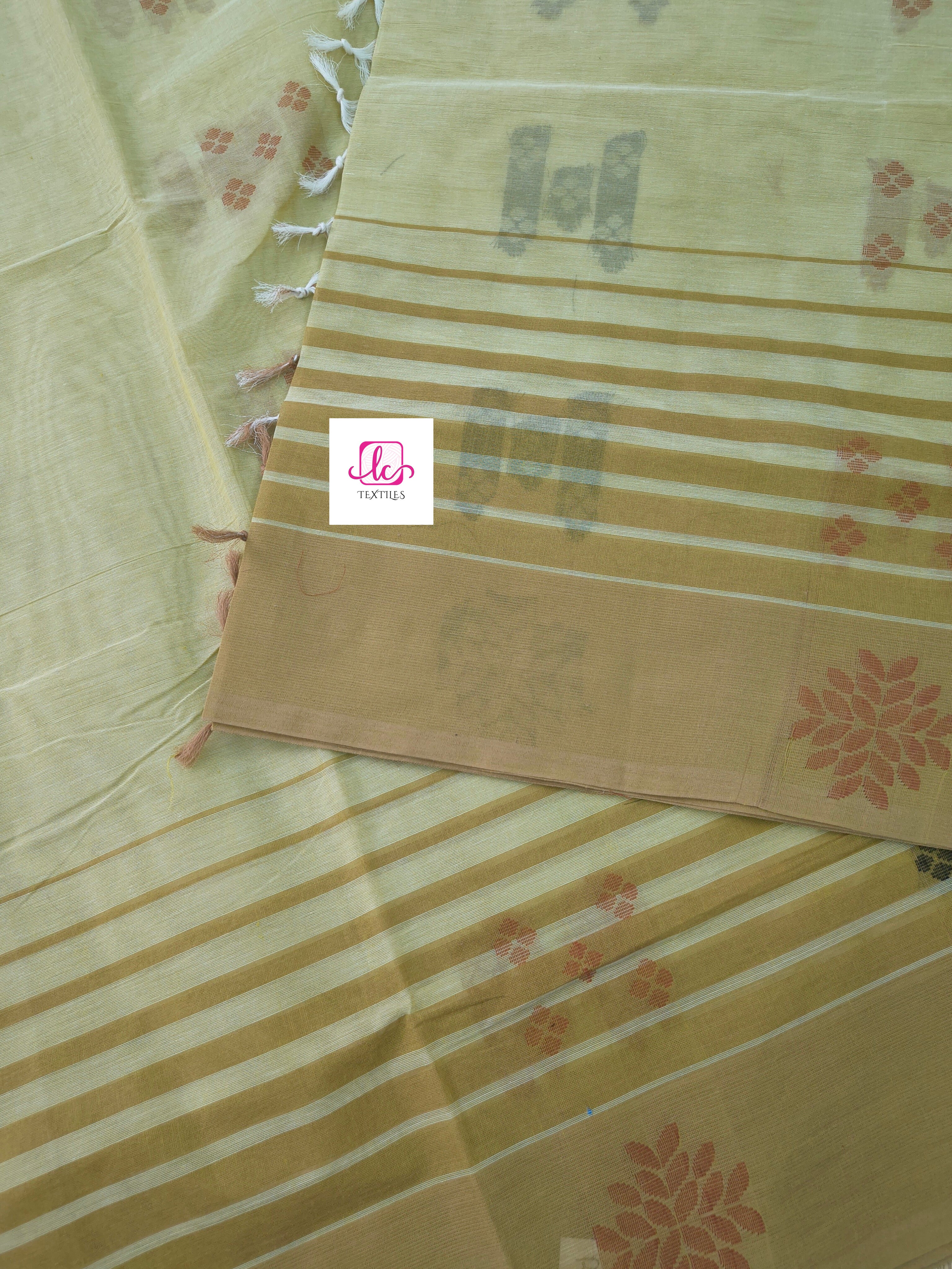 Negamam Cotton Saree Pastal lemon