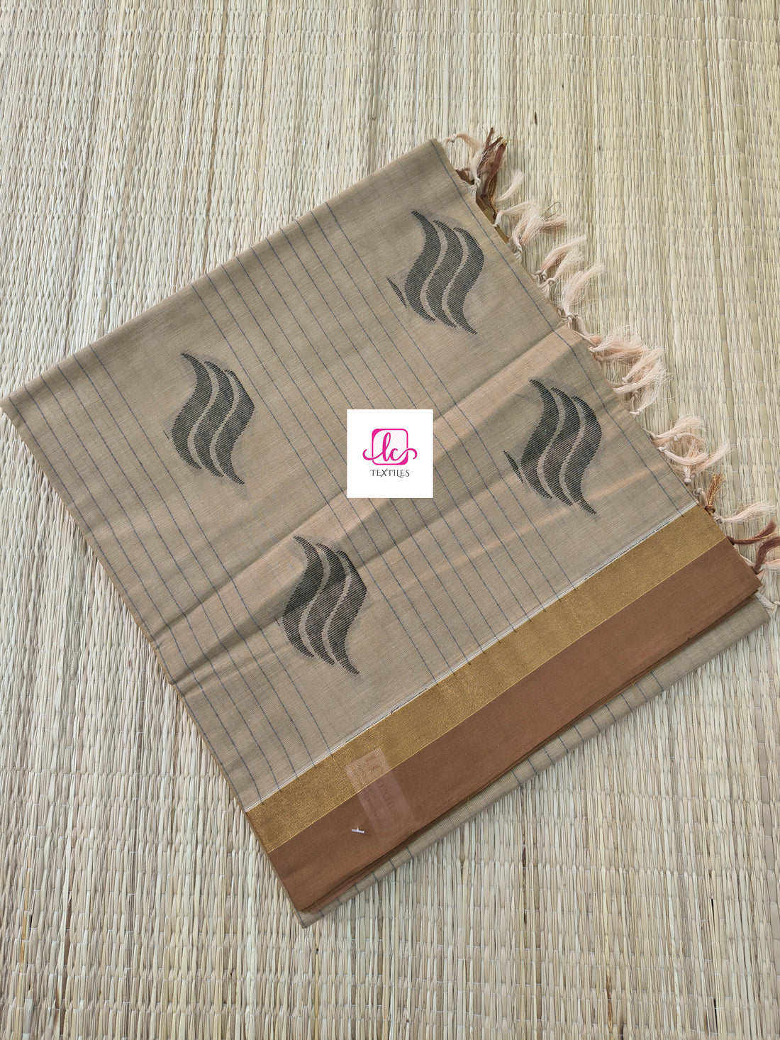 Negamam Cotton Saree Khaki beige