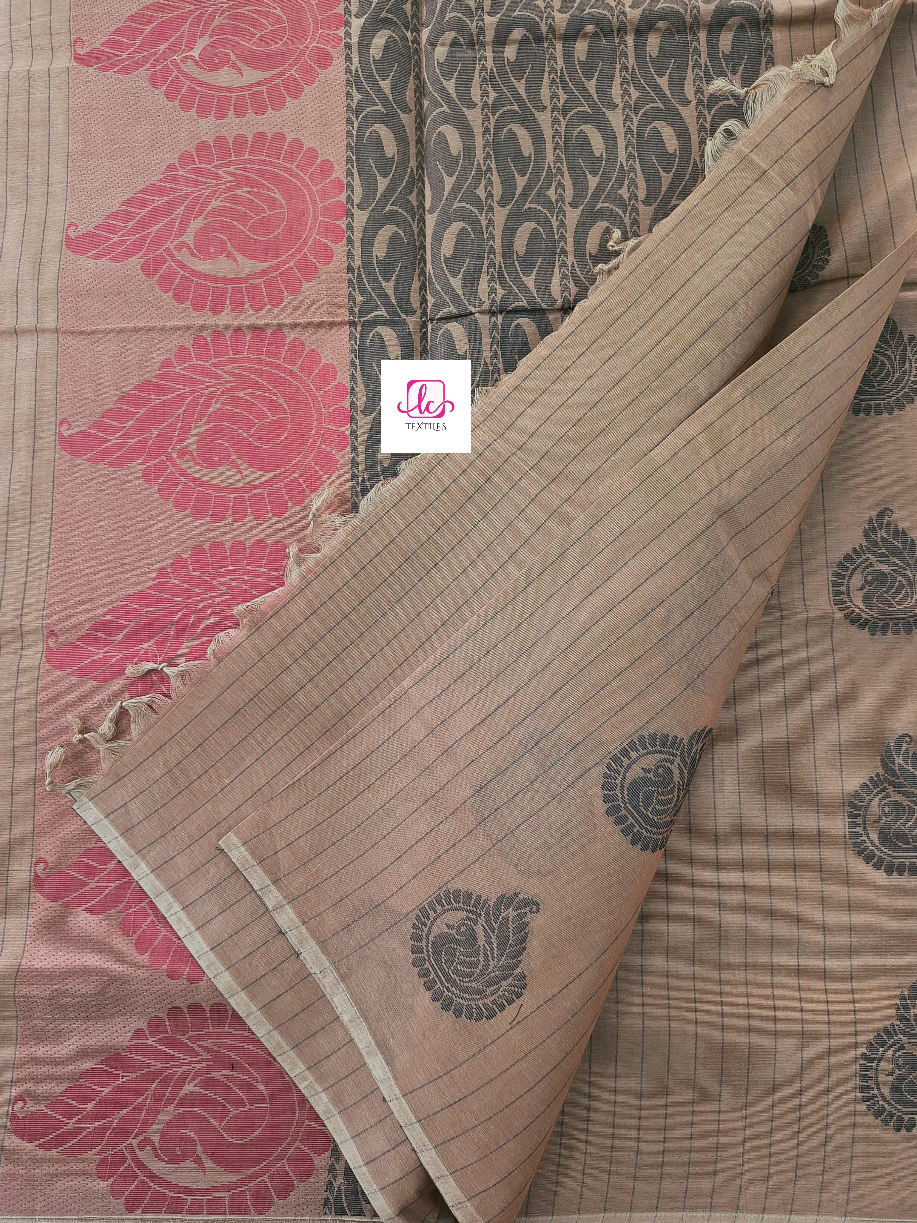 Negamam Cotton Saree Pastal brown