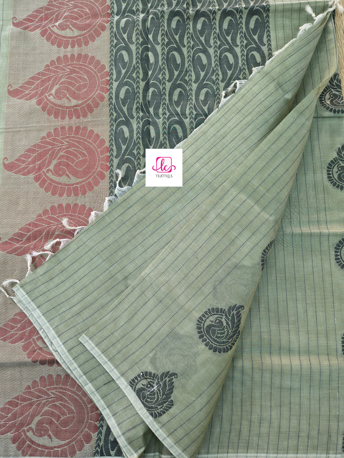 Negamam Cotton Saree Sage green