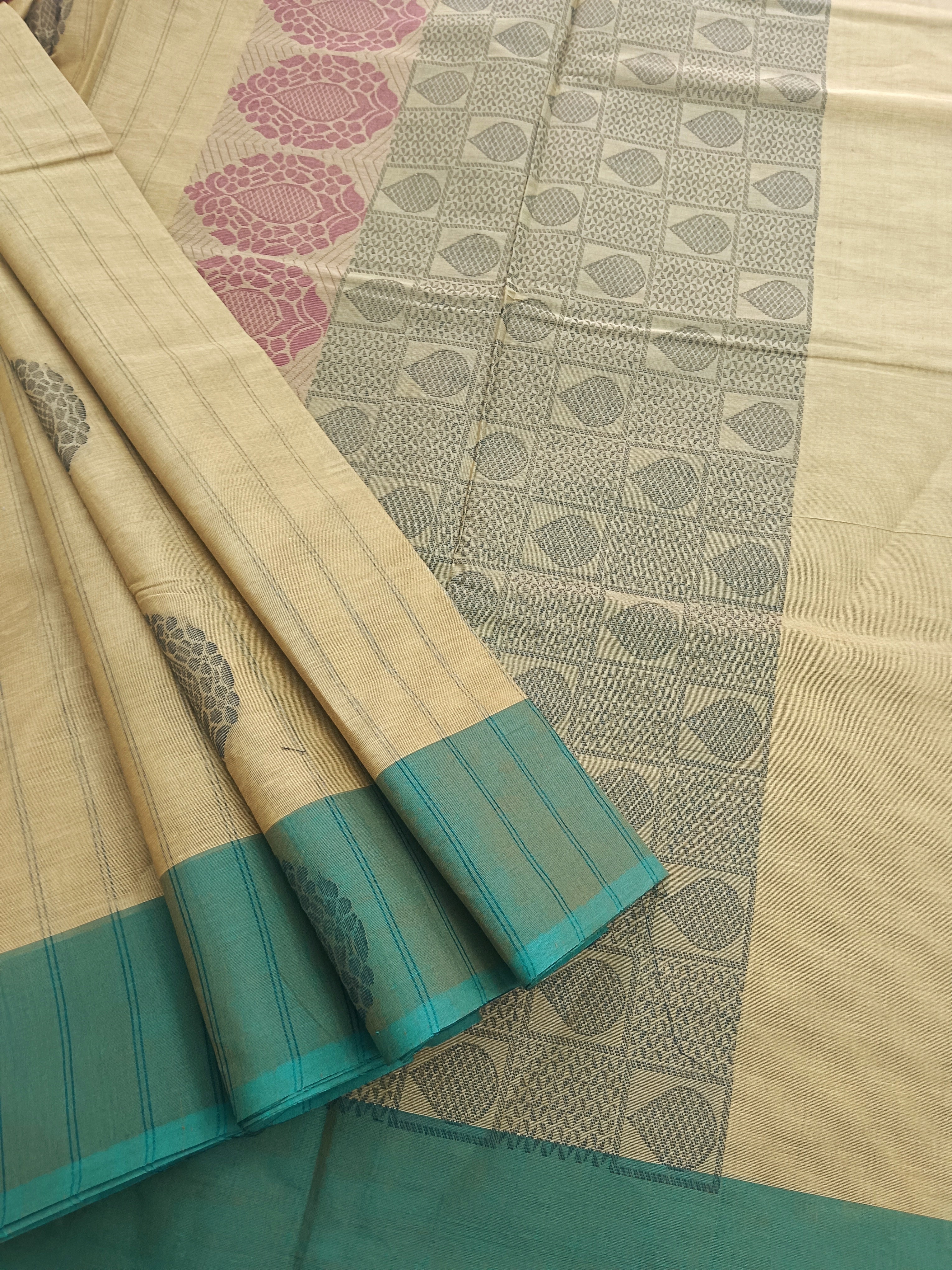 Negamam Cotton Saree Dark Tussar