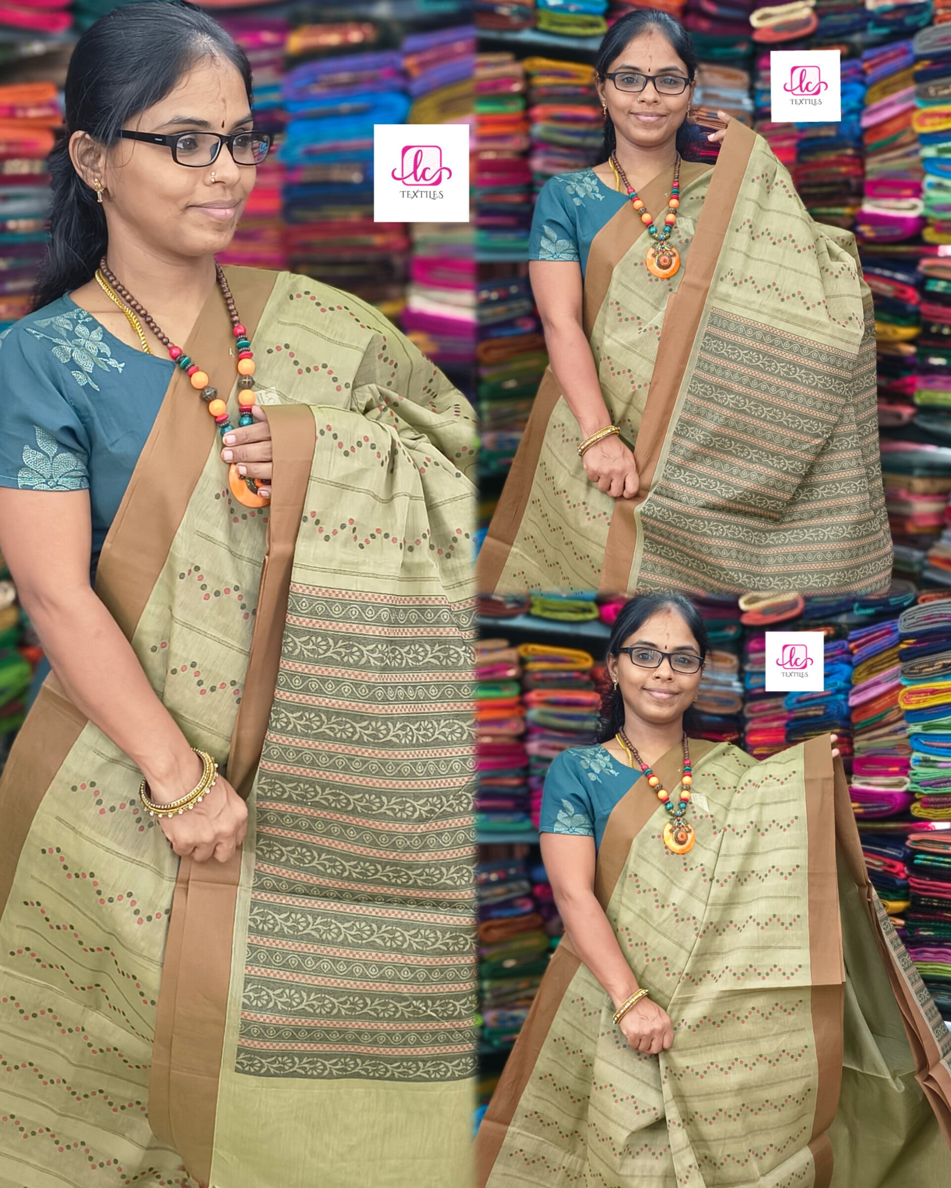 Negamam Cotton Saree Elachi green