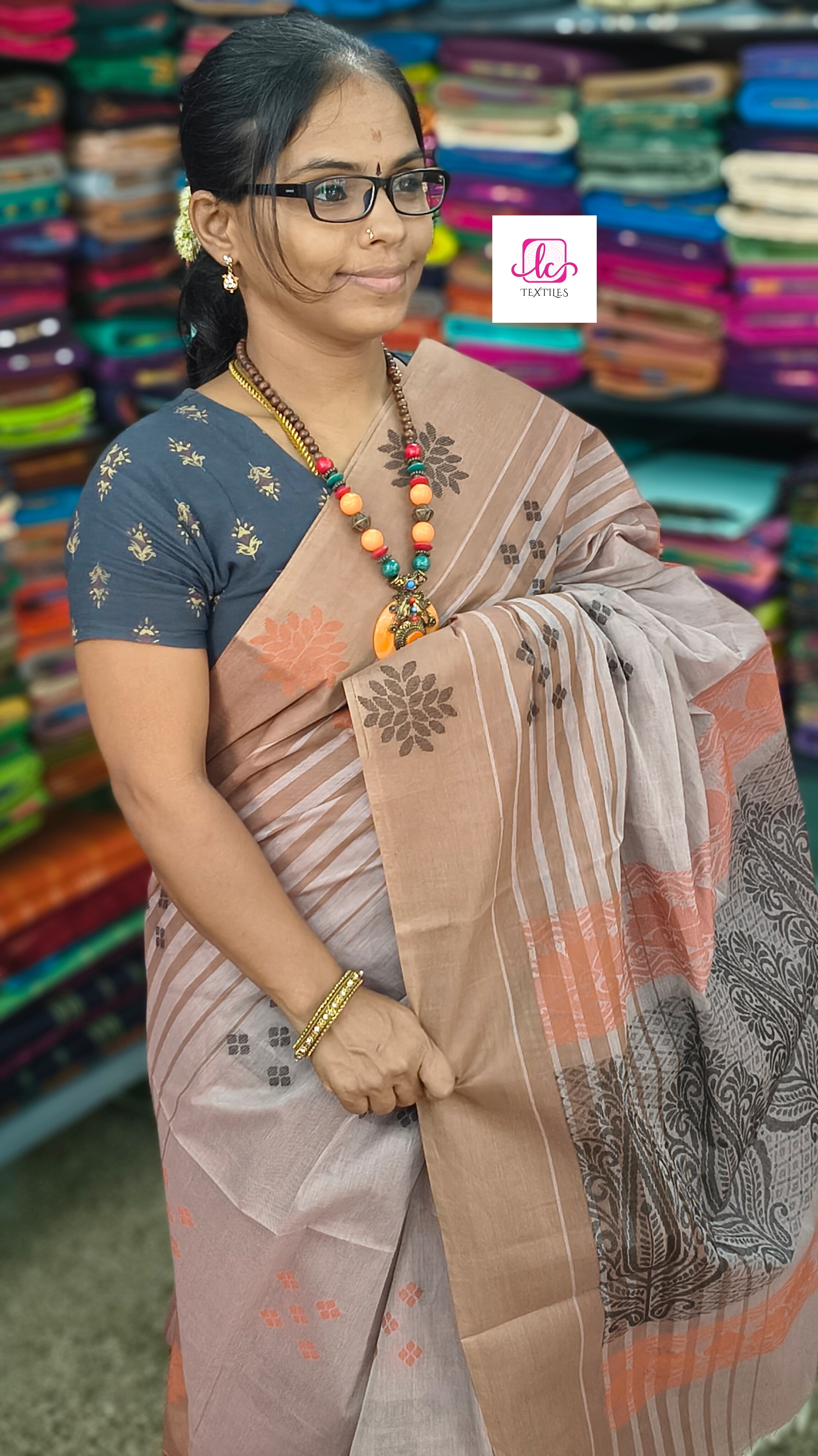 Negamam Cotton Saree Pastal maroon