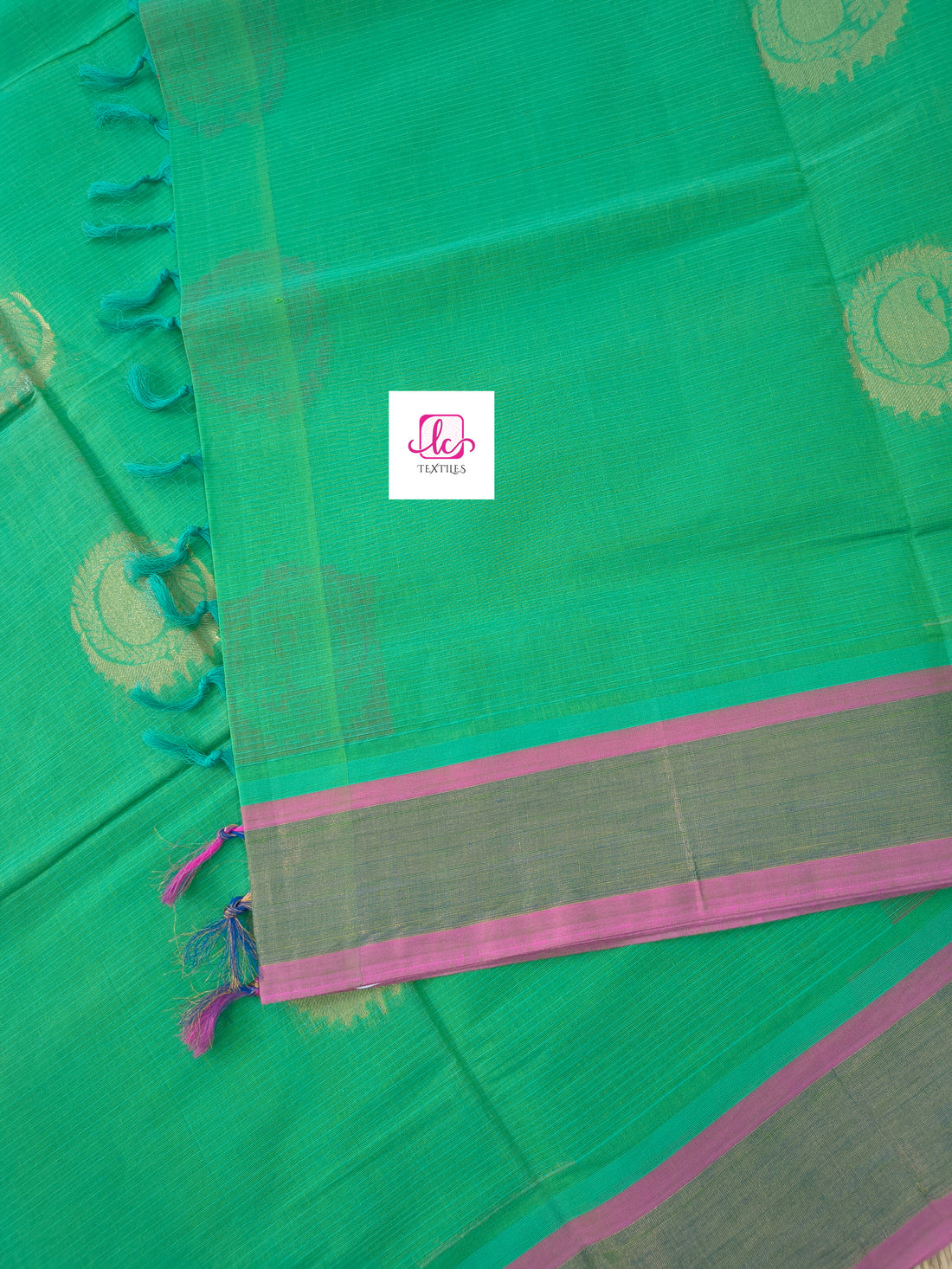 Negamam Cotton Saree parrot green