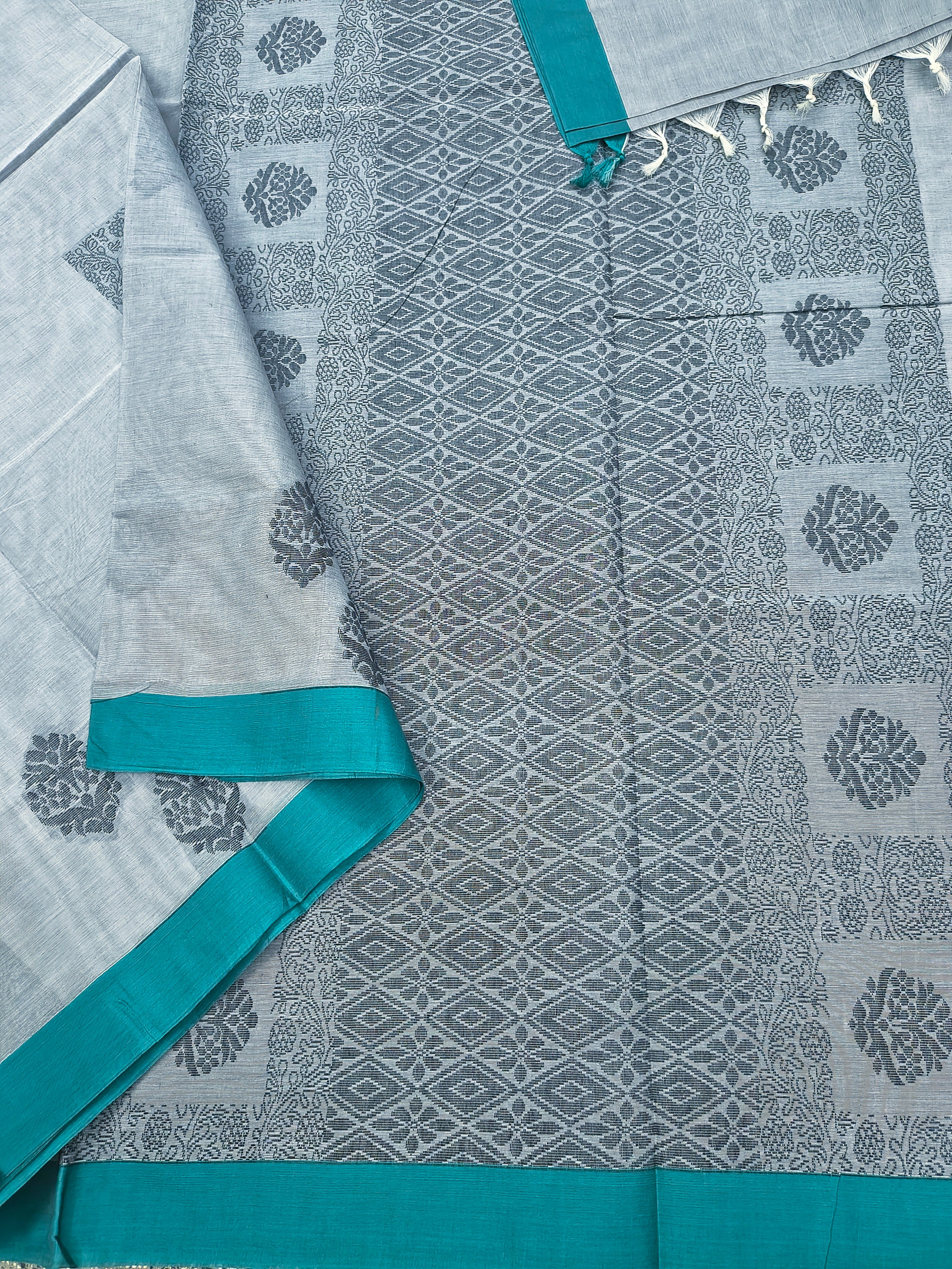 Negamam Cotton Saree grey