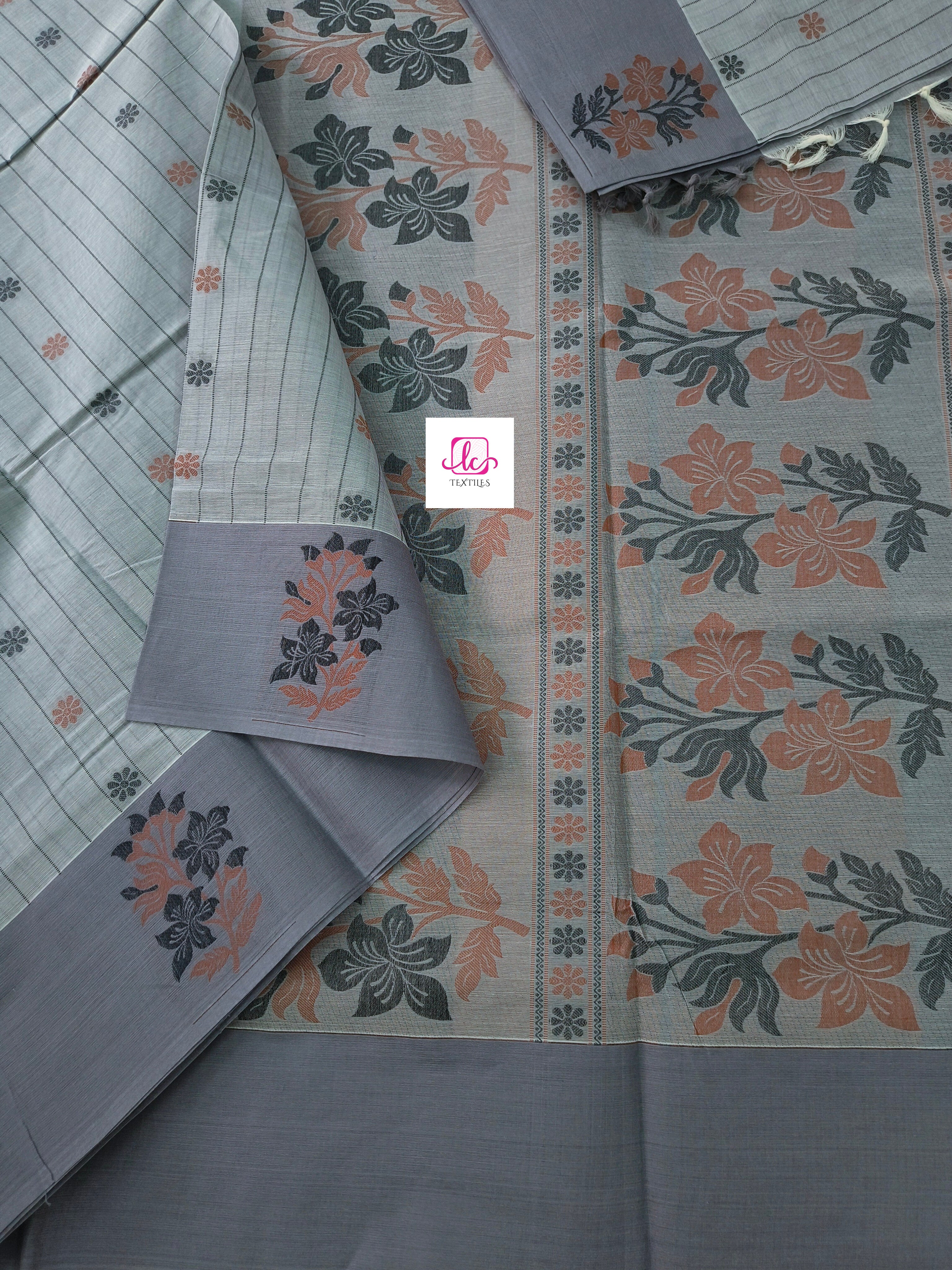 Negamam Cotton Saree grey