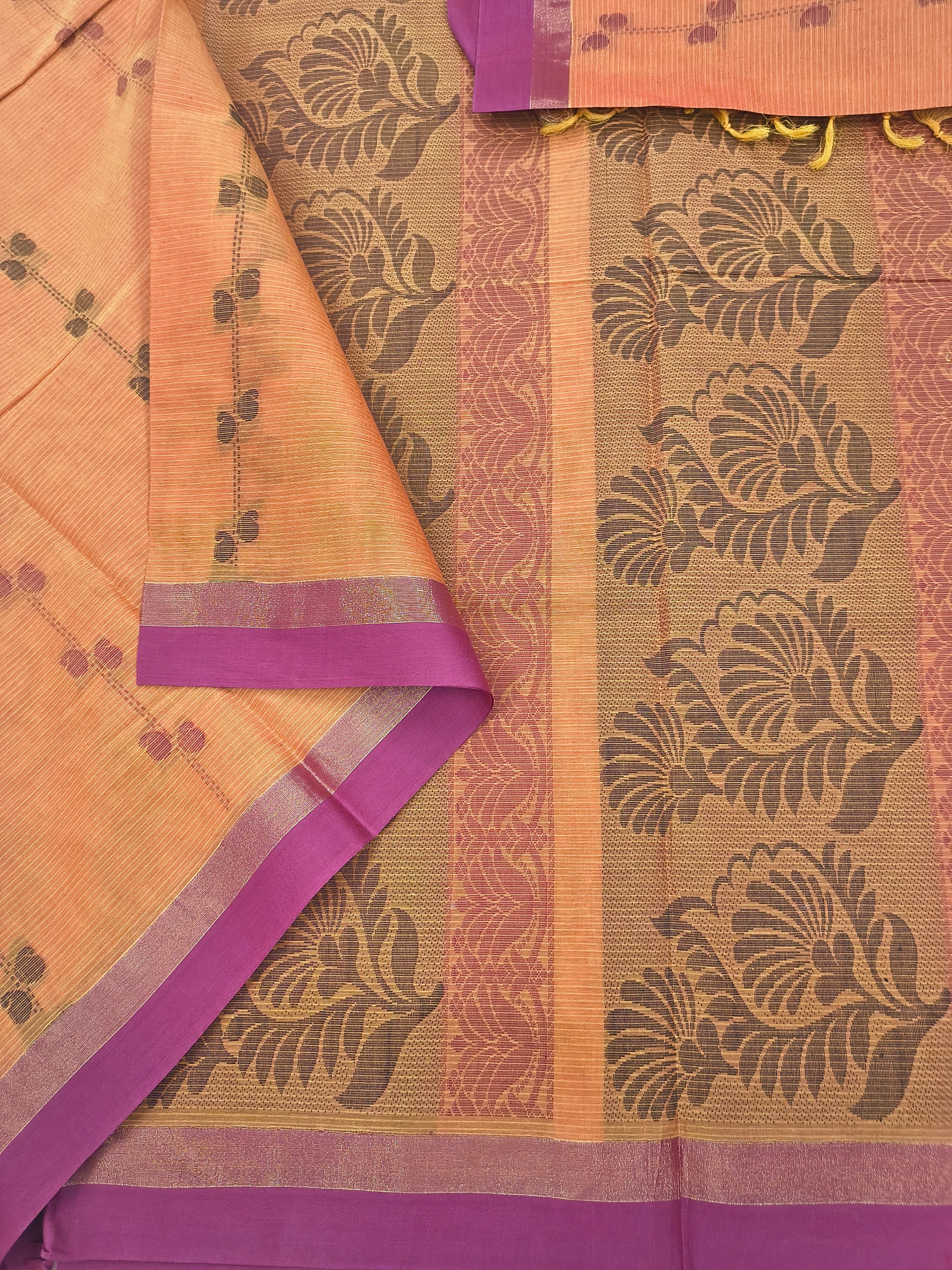 Negamam Cotton Saree orange