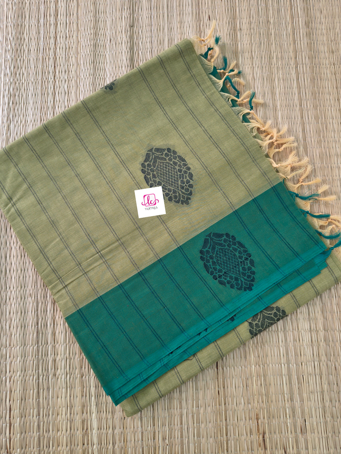 Negamam Cotton Saree -pistachio green
