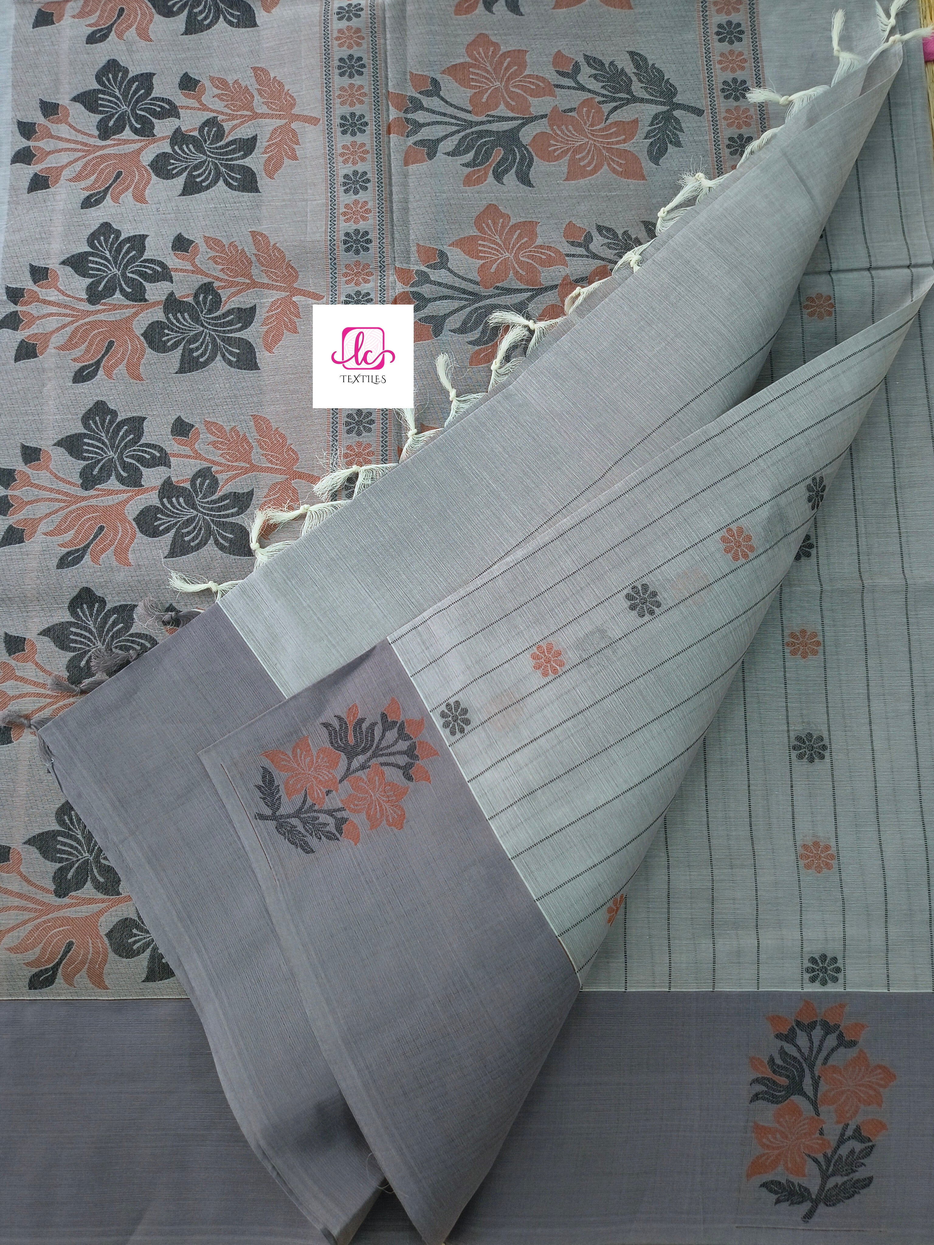 Negamam Cotton Saree grey