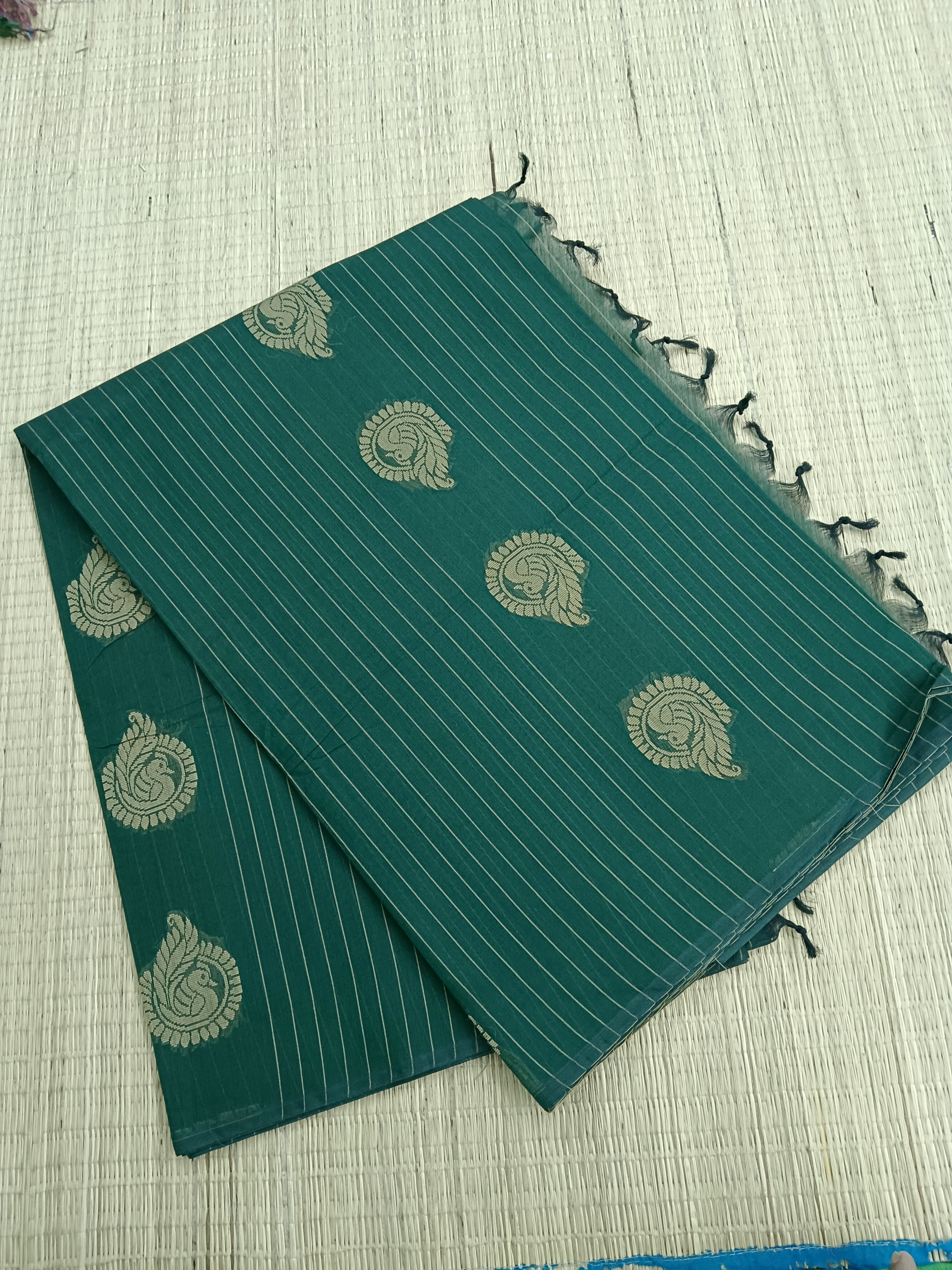 Negamam Cotton Saree Green