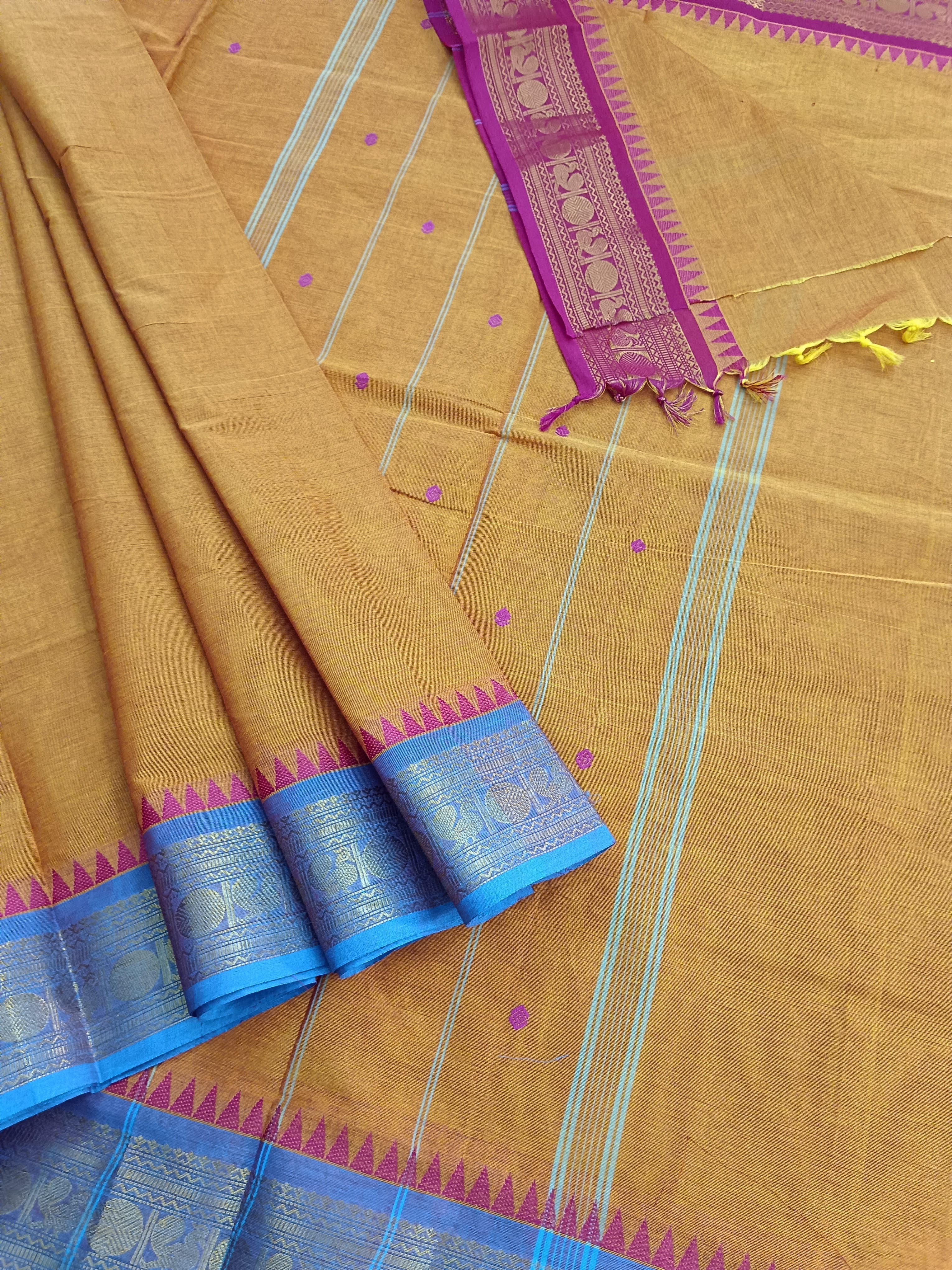 Kanchi Cotton - Festival Fusion -Yellow Mixed Pink- KCFB118