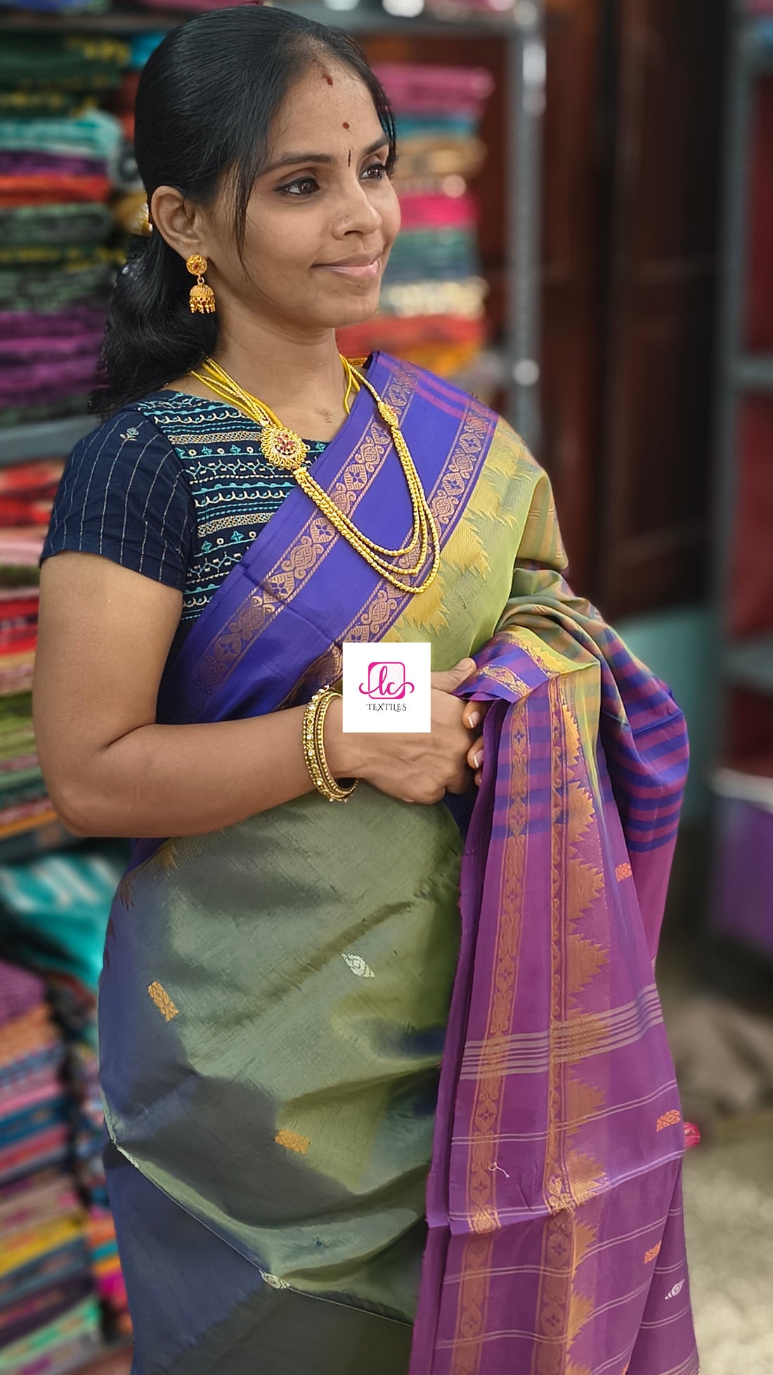 Banana pith silk saree