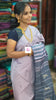 Banana pith silk saree - Lavander grey-BPS02