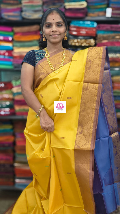 Banana pith silk saree - yellow -BPS01