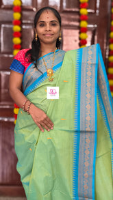 Chettinad Cotton Office Wear Aqua blue