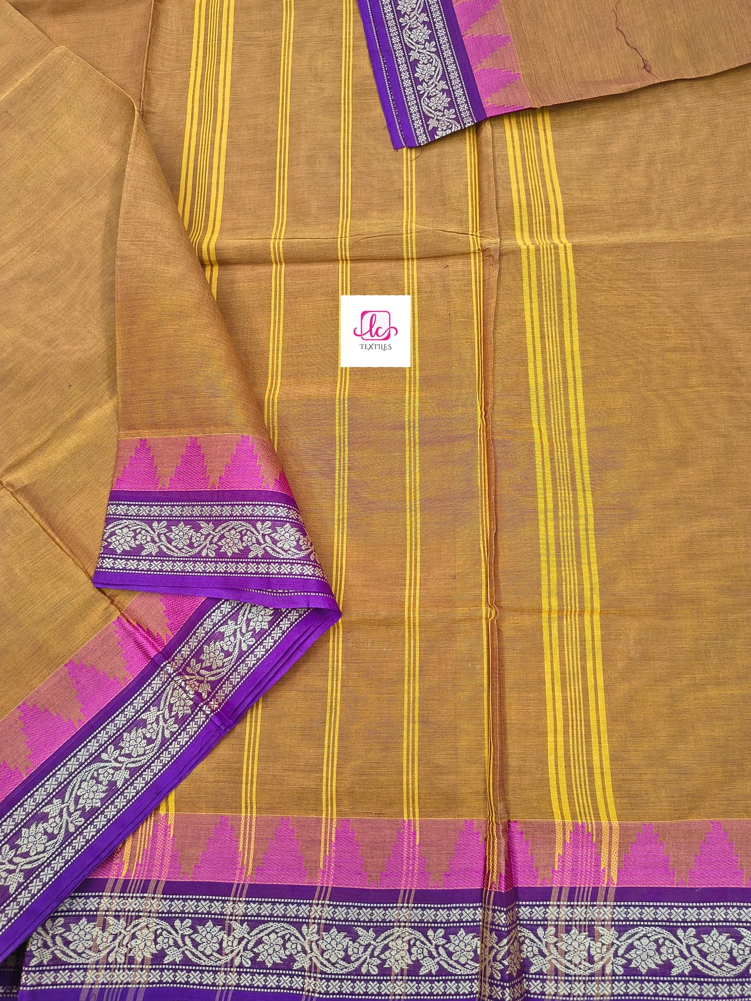 Chettinad Cotton Daily Wear Mango yellow mixed mejantha dual tone