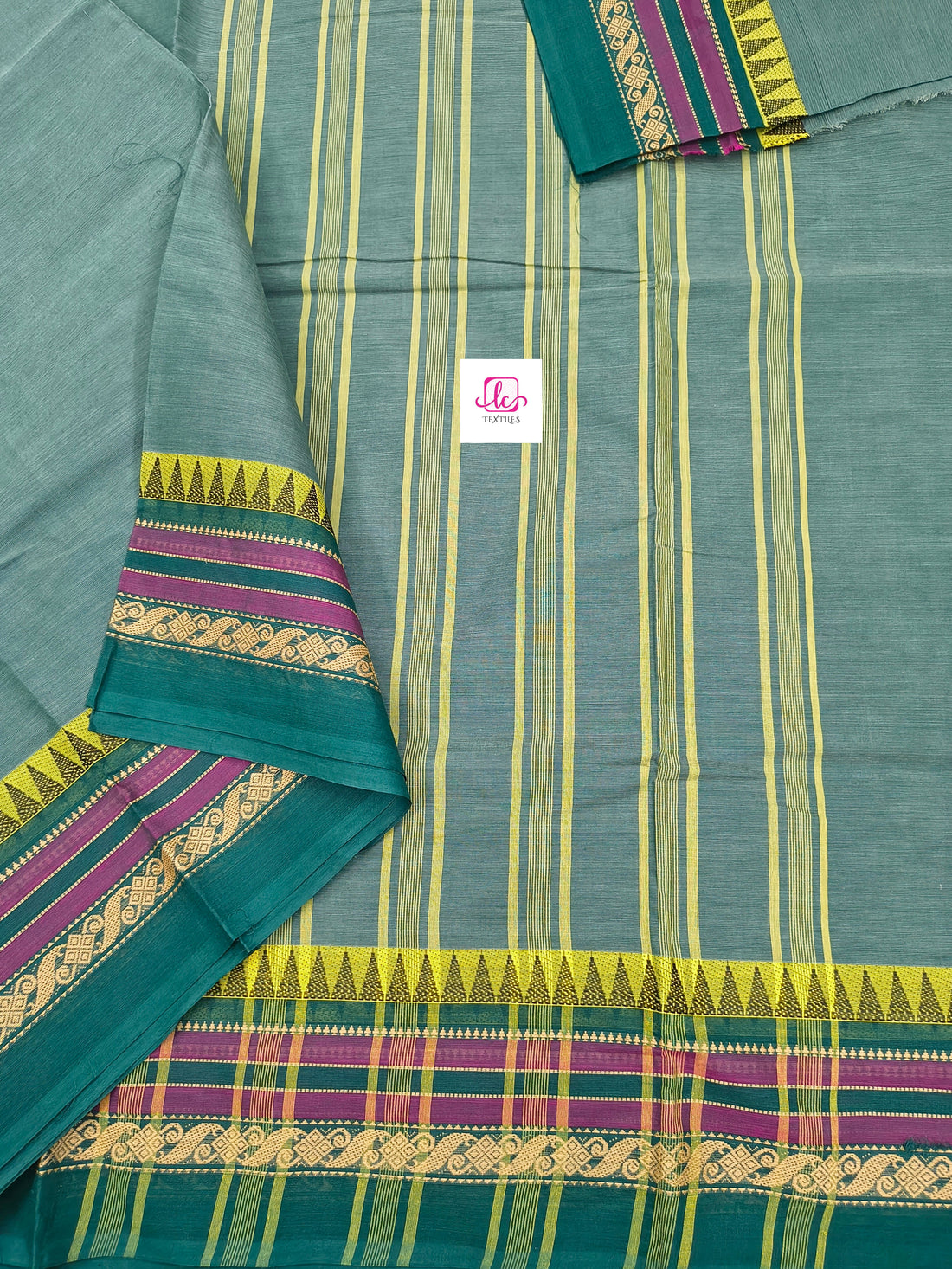Chettinad Cotton Daily Wear Pastal peacock green