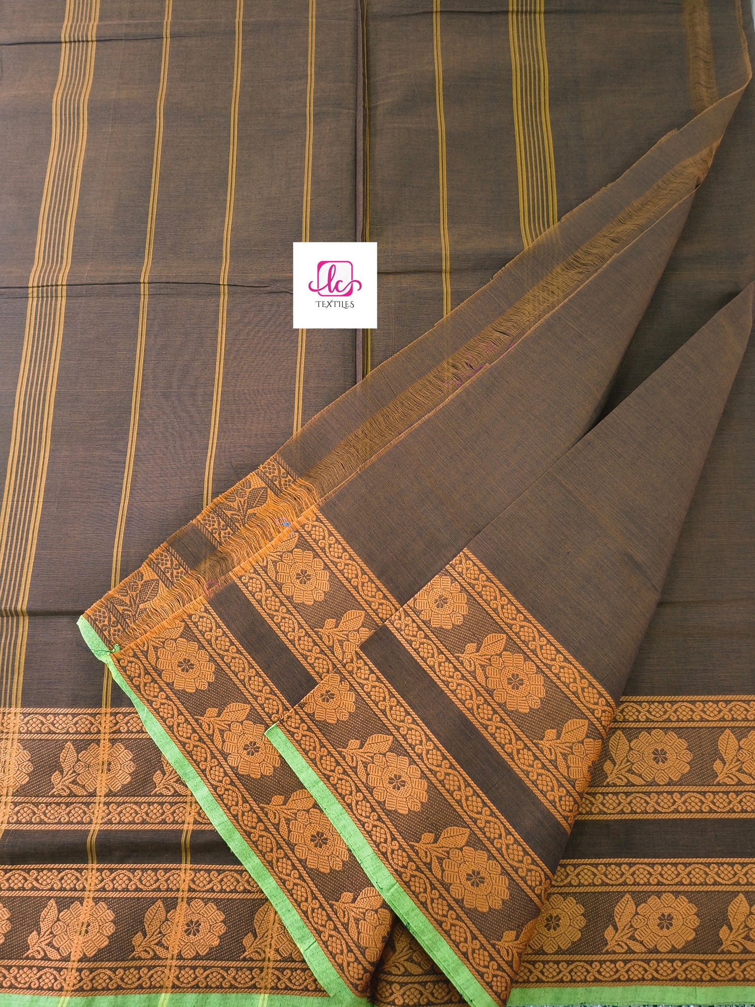 Chettinad Cotton Office Wear Mocha brown