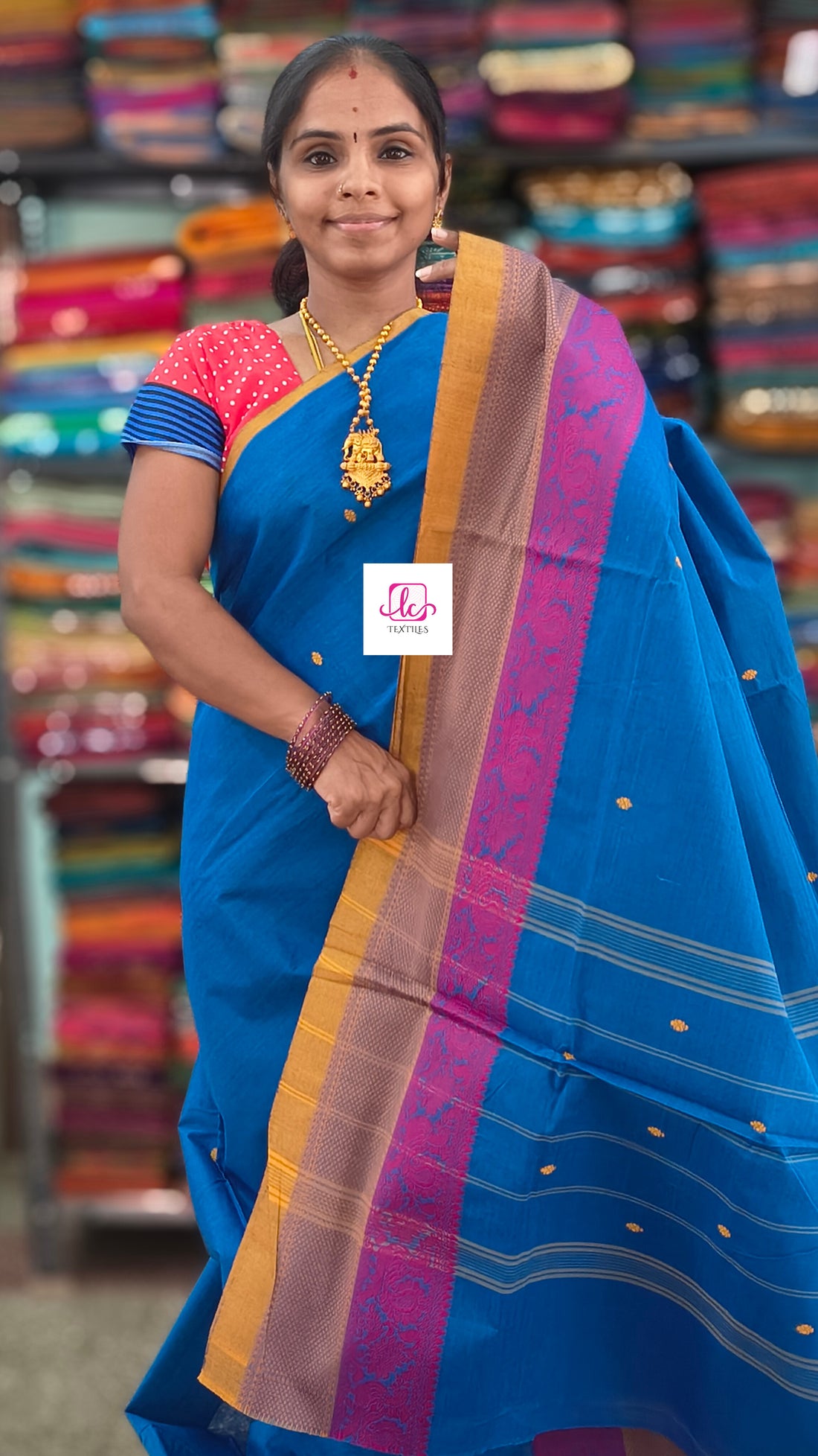 Chettinad Cotton Office Wear Deep blue