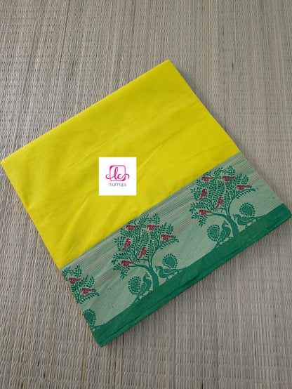 Chettinad Cotton Office Wear Lemon yellow 