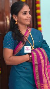 Chettinad Cotton  Office Wear Peacock blue