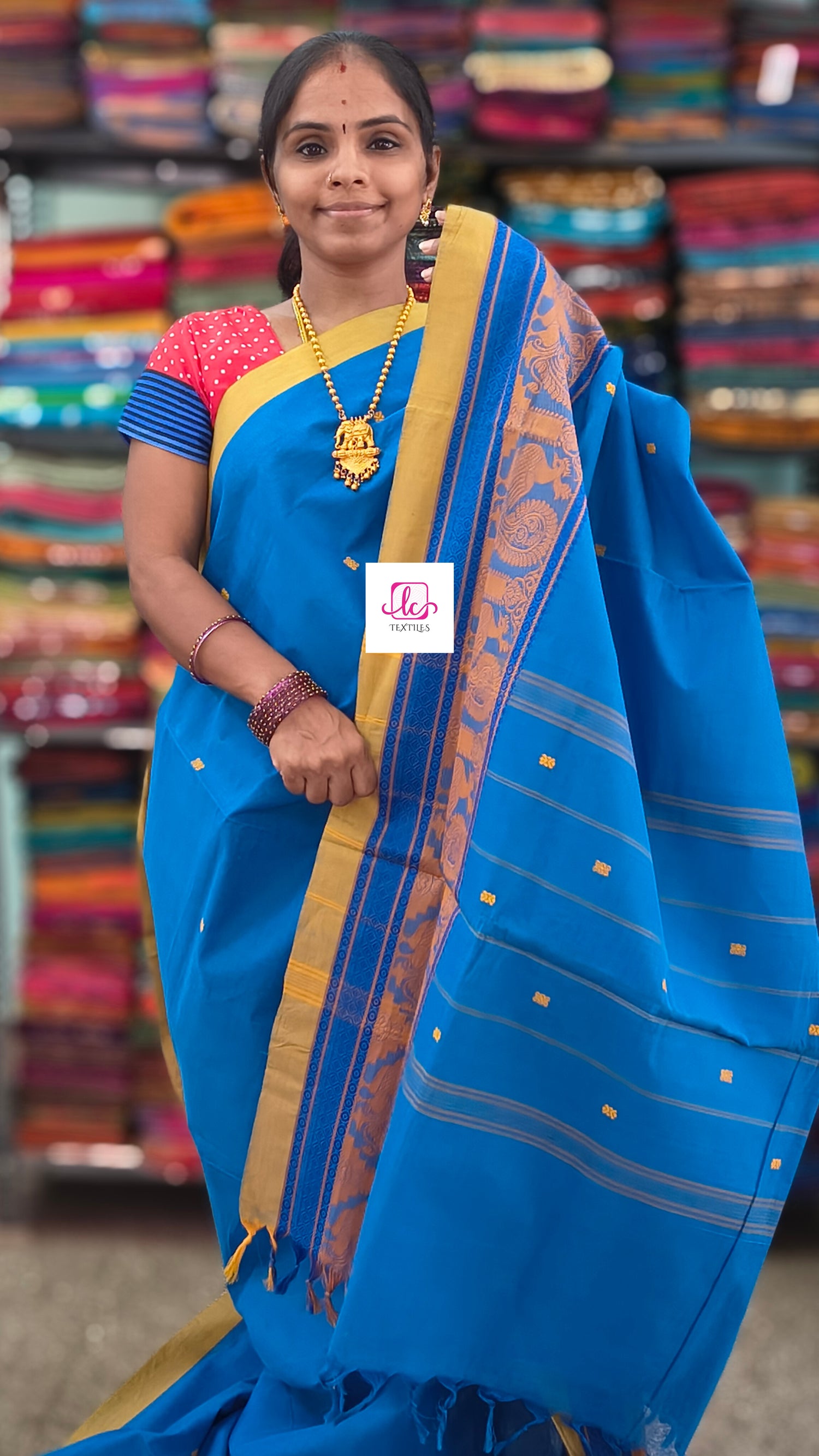 Chettinad Cotton Office Wear Blue