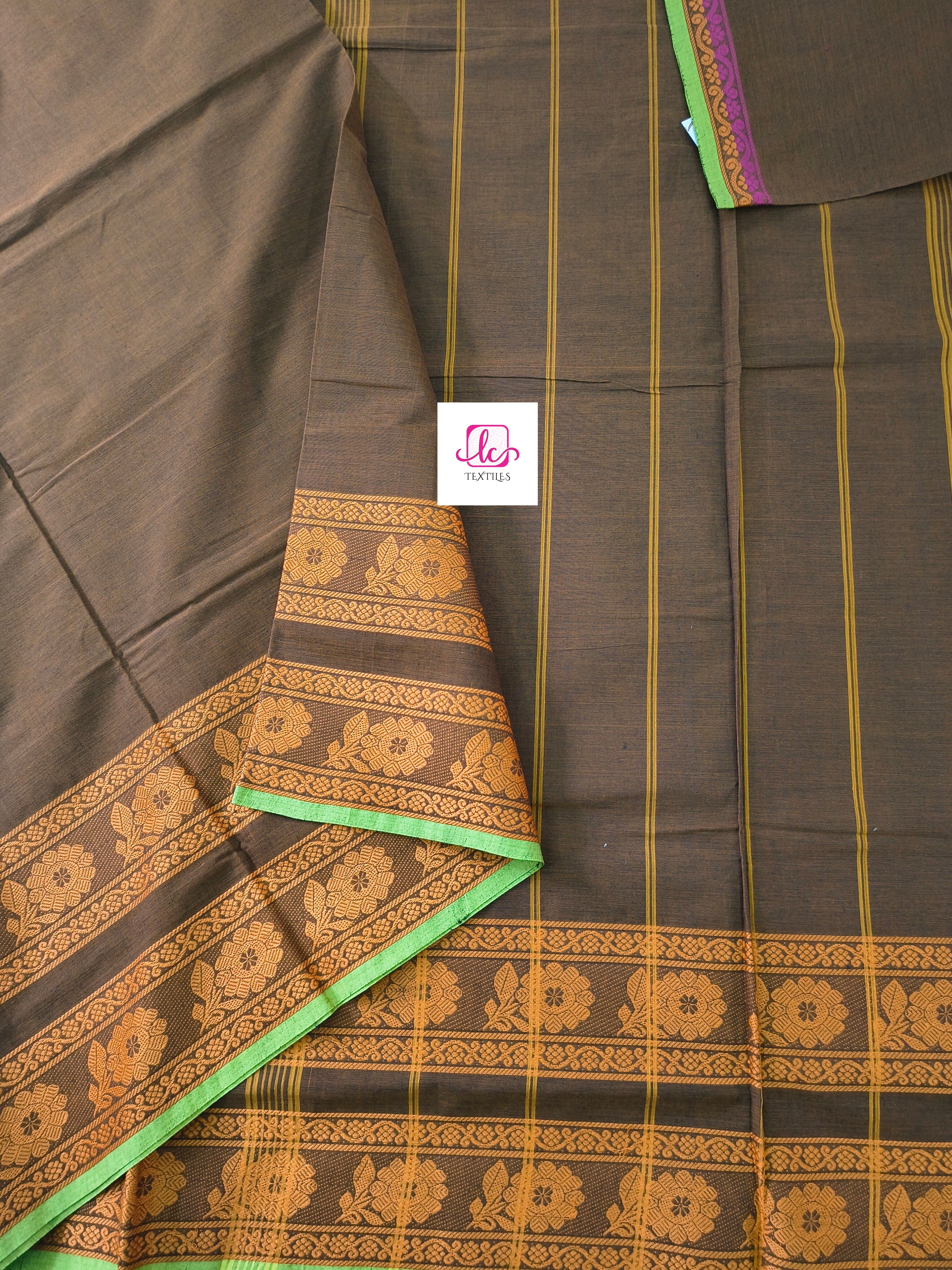 Chettinad Cotton Office Wear  Mocha brown