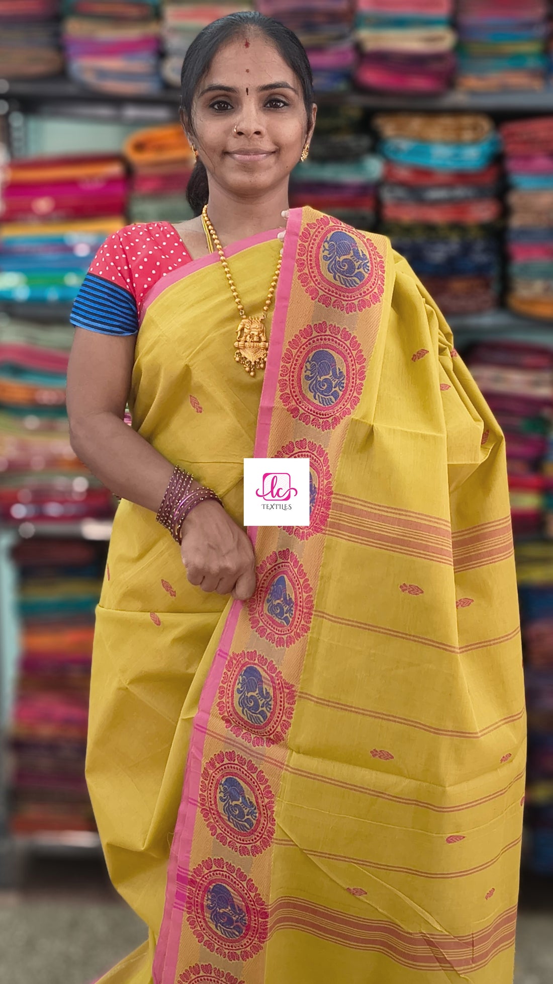 Chettinad Cotton  Office Wear Mustard gold