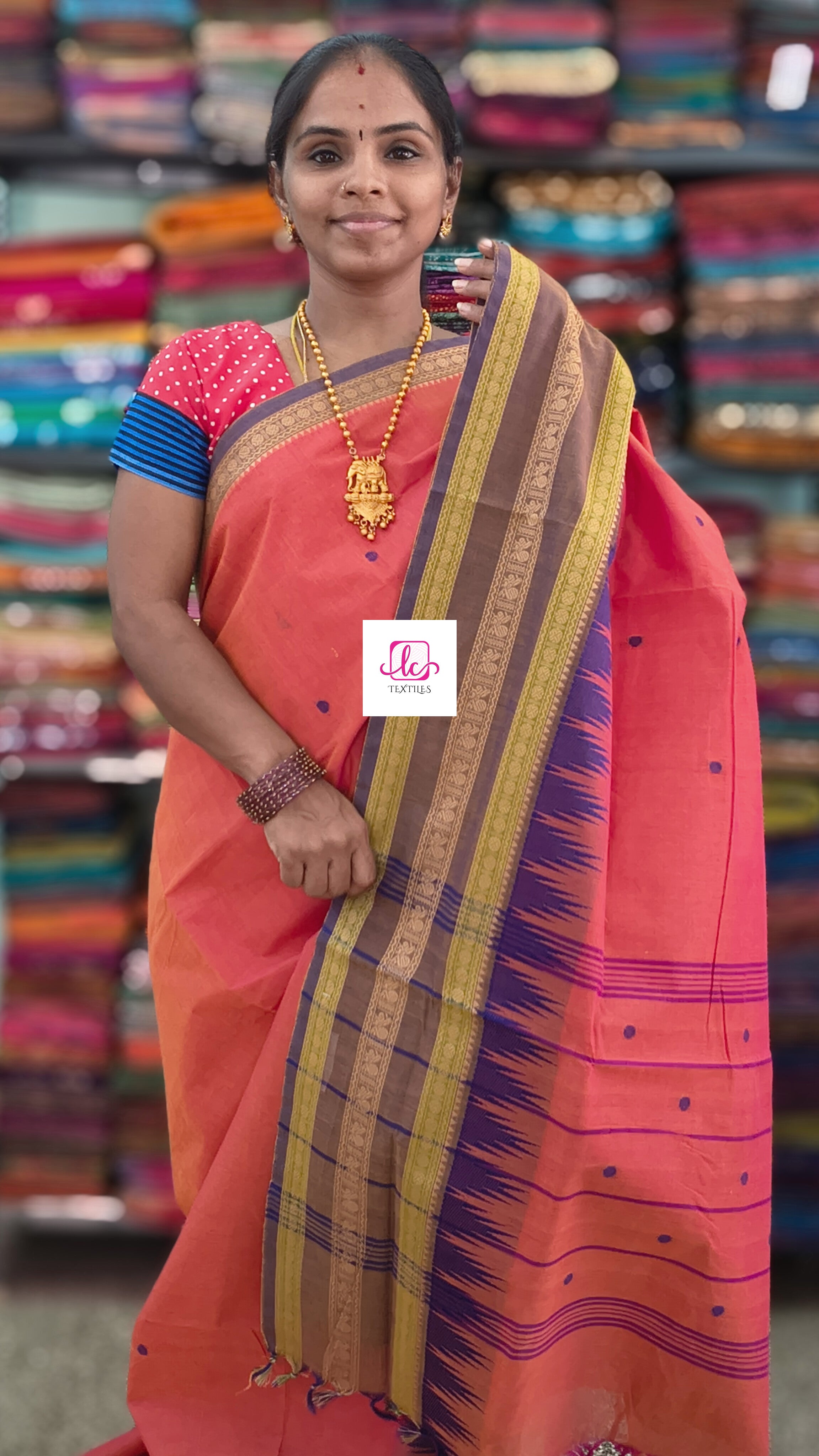 Chettinad Cotton Office Wear Peach
