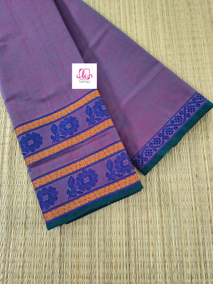 Chettinad Cotton  Office Wear Pink mixed blue 